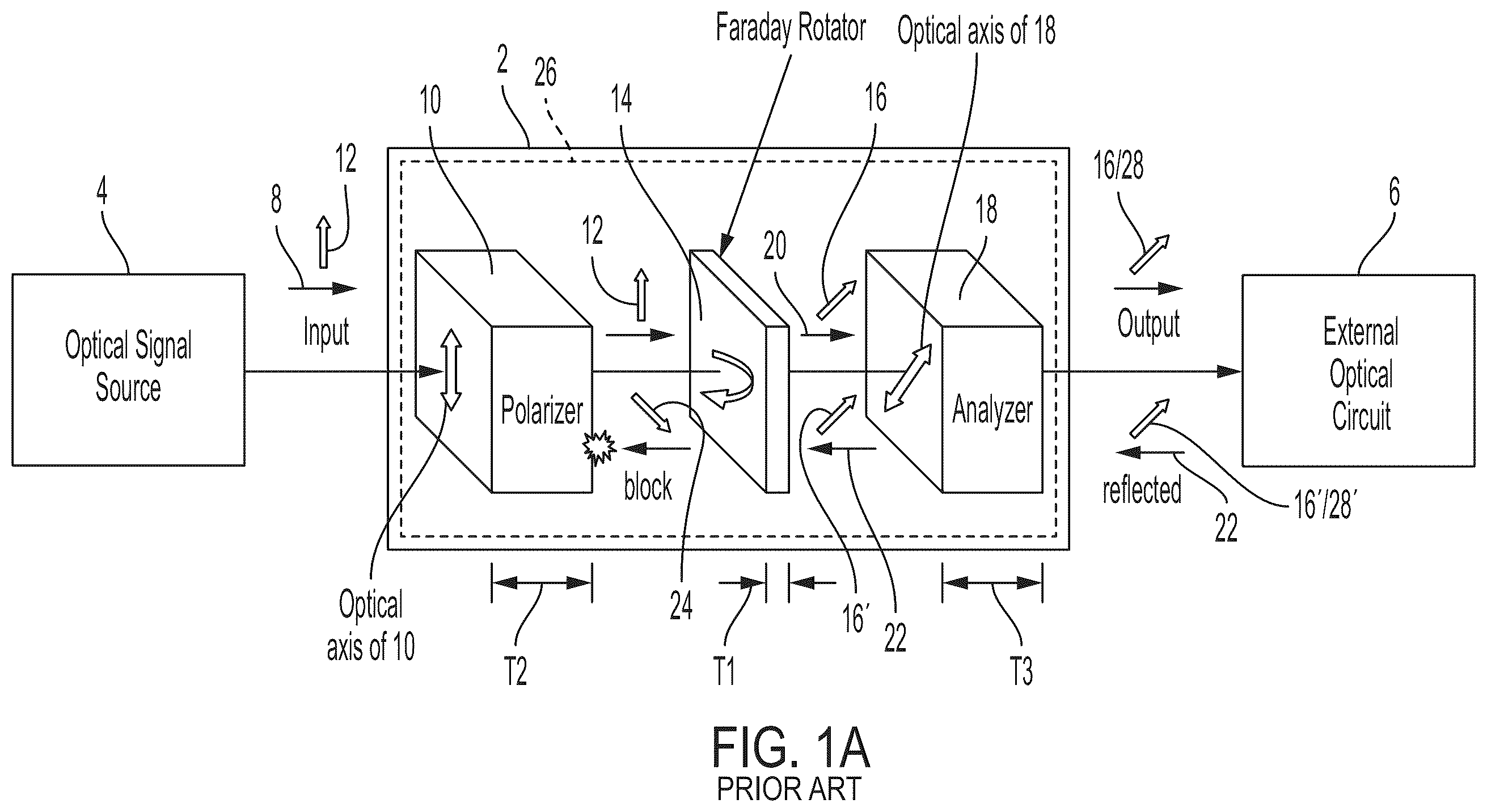 Patent US12562813 — Reduced thickness optical isolator and method of use thereof in a laser optic system — Figure 1