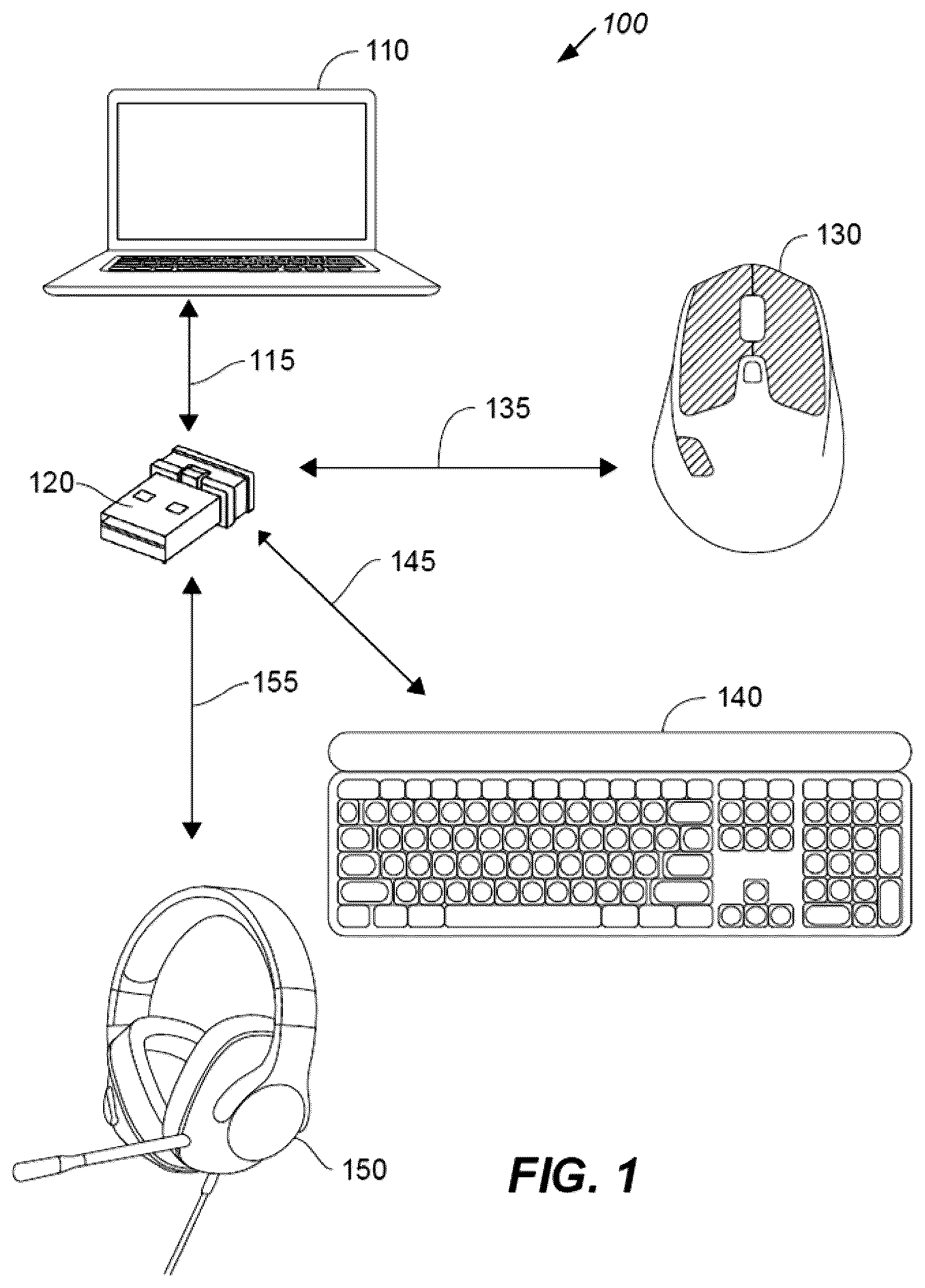Patent US12563443 — Wireless communication protocol for efficient packet management for input devices — Figure 1