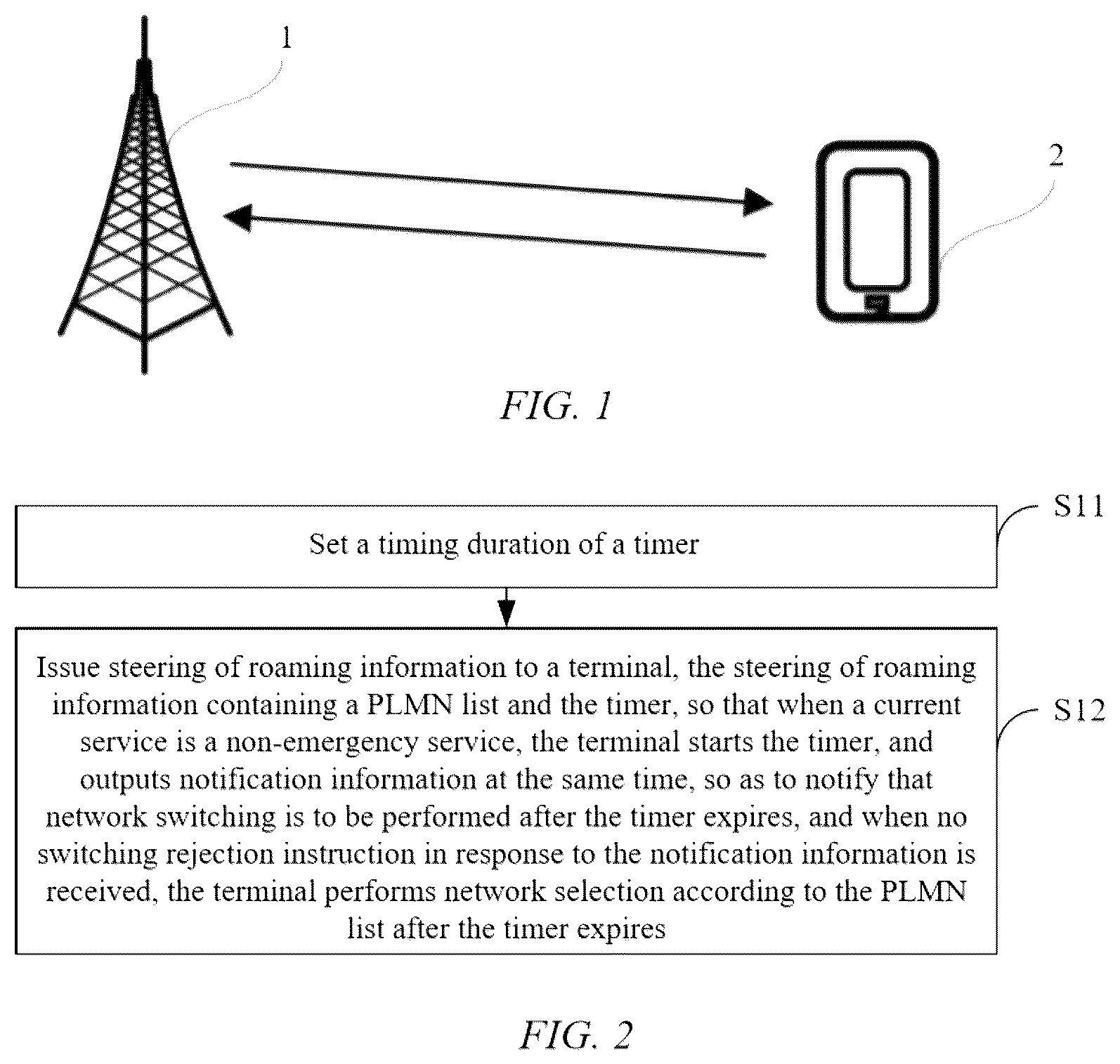 Patent US12563484 — Roaming network selection method, system, electronic device and storage medium — Figure 1