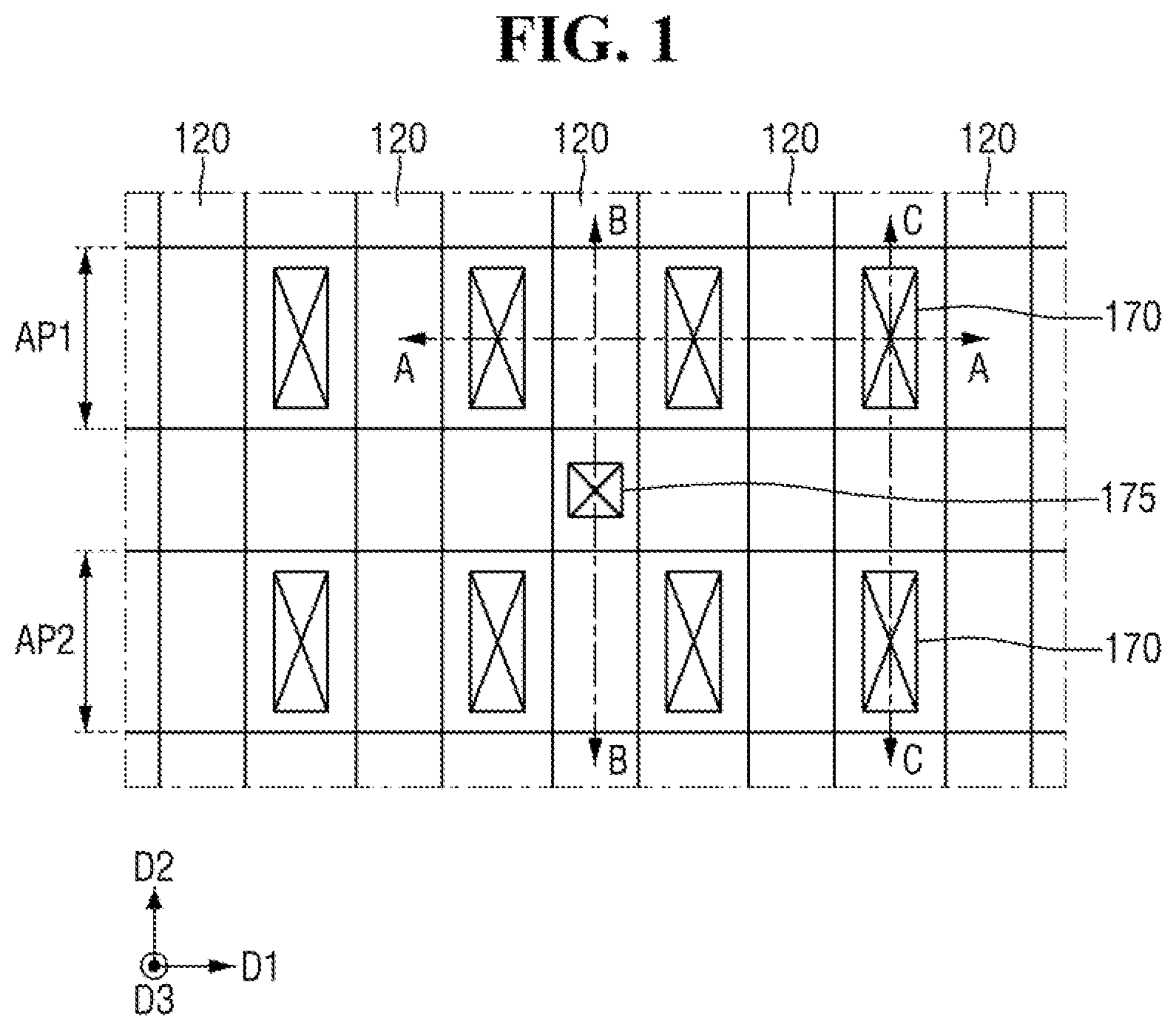 Patent US12563799 — Multi-pattern semiconductor device and method for fabricating same — Figure 1
