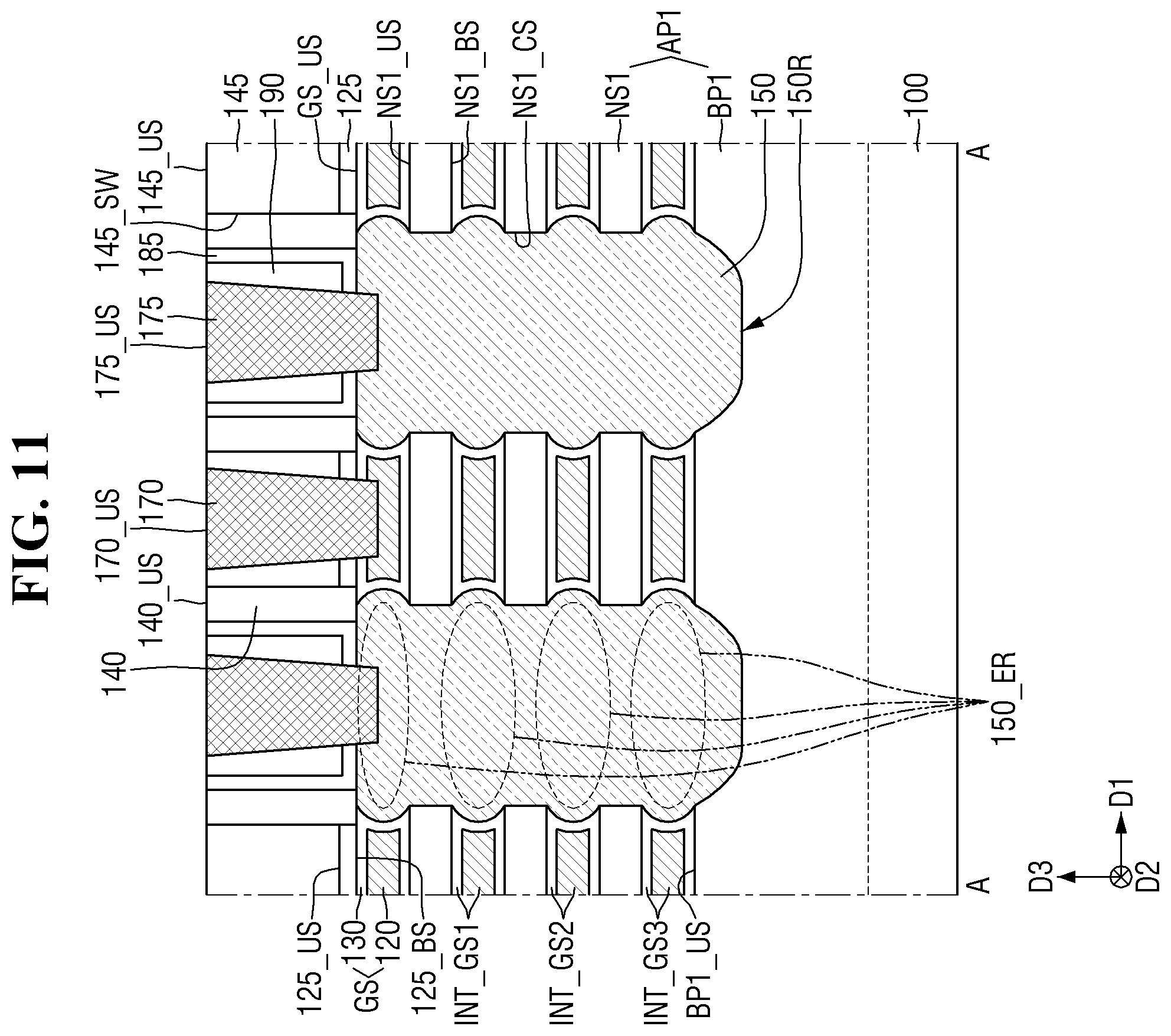 Patent US12563809 Figure 11 – Semiconductor device and method for manufacturing the same