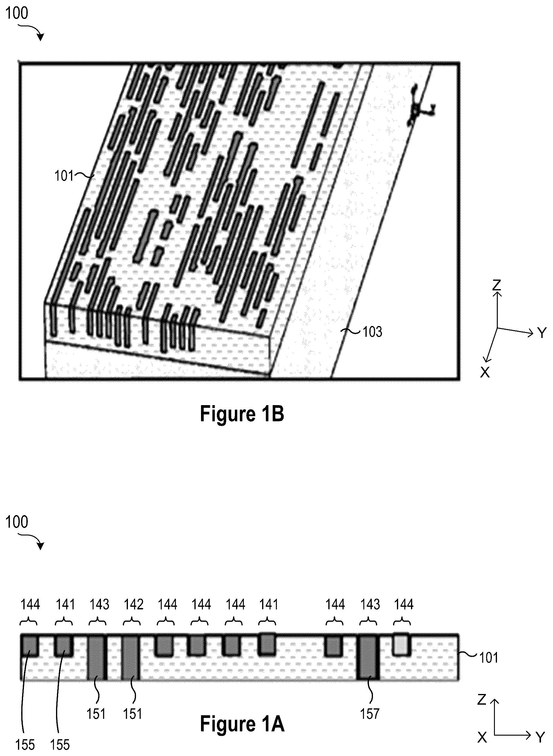 Patent US12564027 — Top-down self-alignment of vias in a semiconductor device for sub-22NM pitch metals — Figure 1
