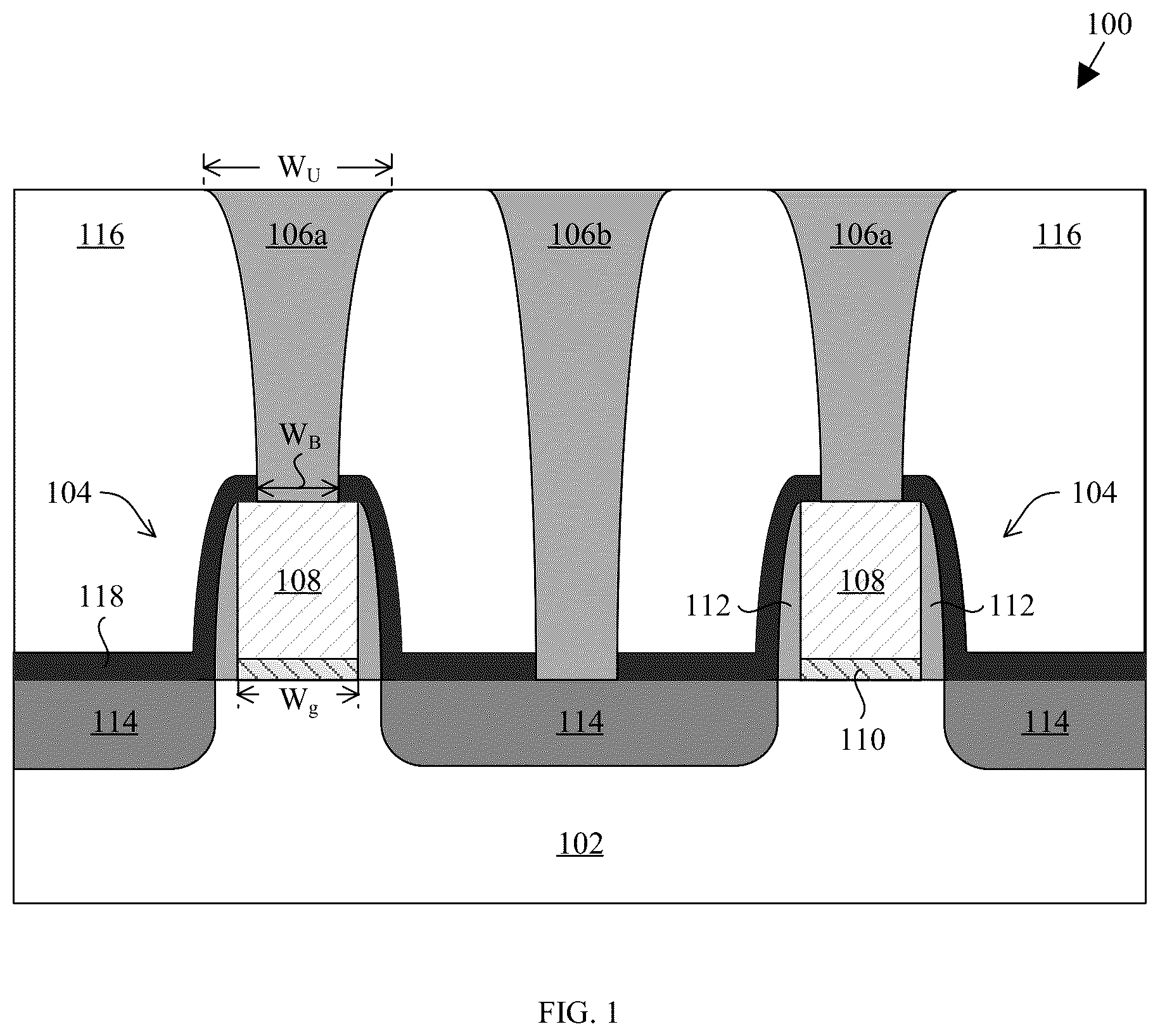 Patent US12564029 Figure 1 – Contact via structures of semiconductor devices
