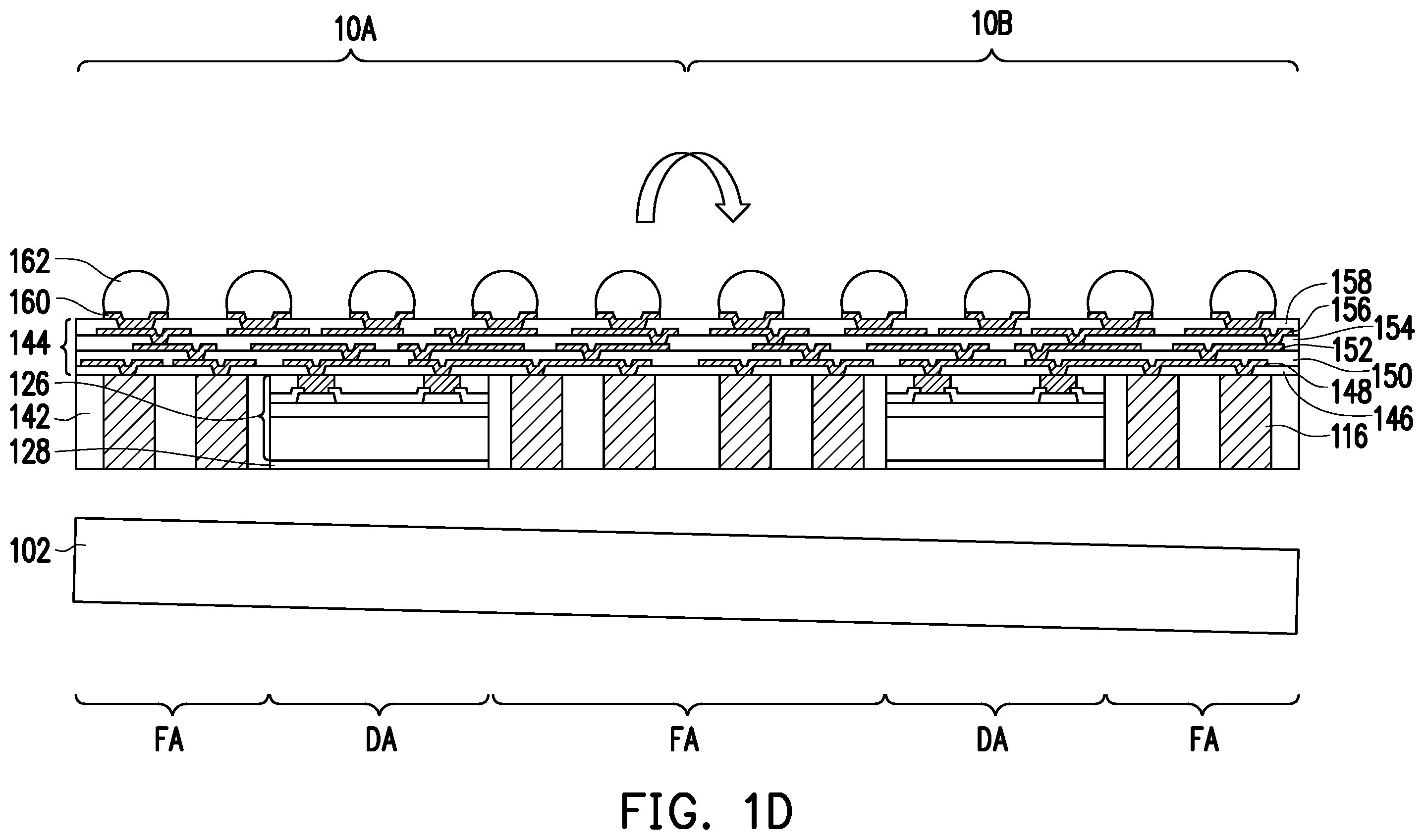 Patent US12564055 Figure 4 – Package structure and method of fabricating the same