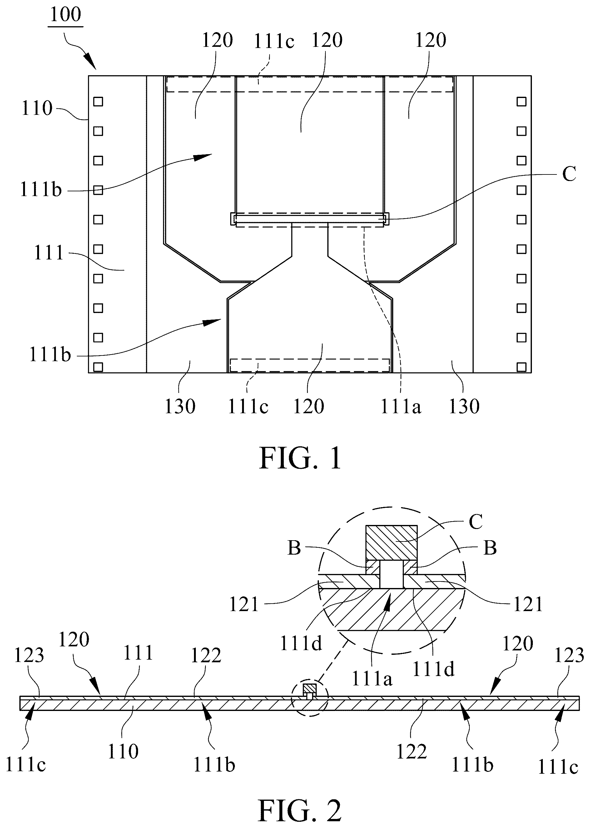 Patent US12564056 — Inner lead structure of flexible circuit board — Figure 1