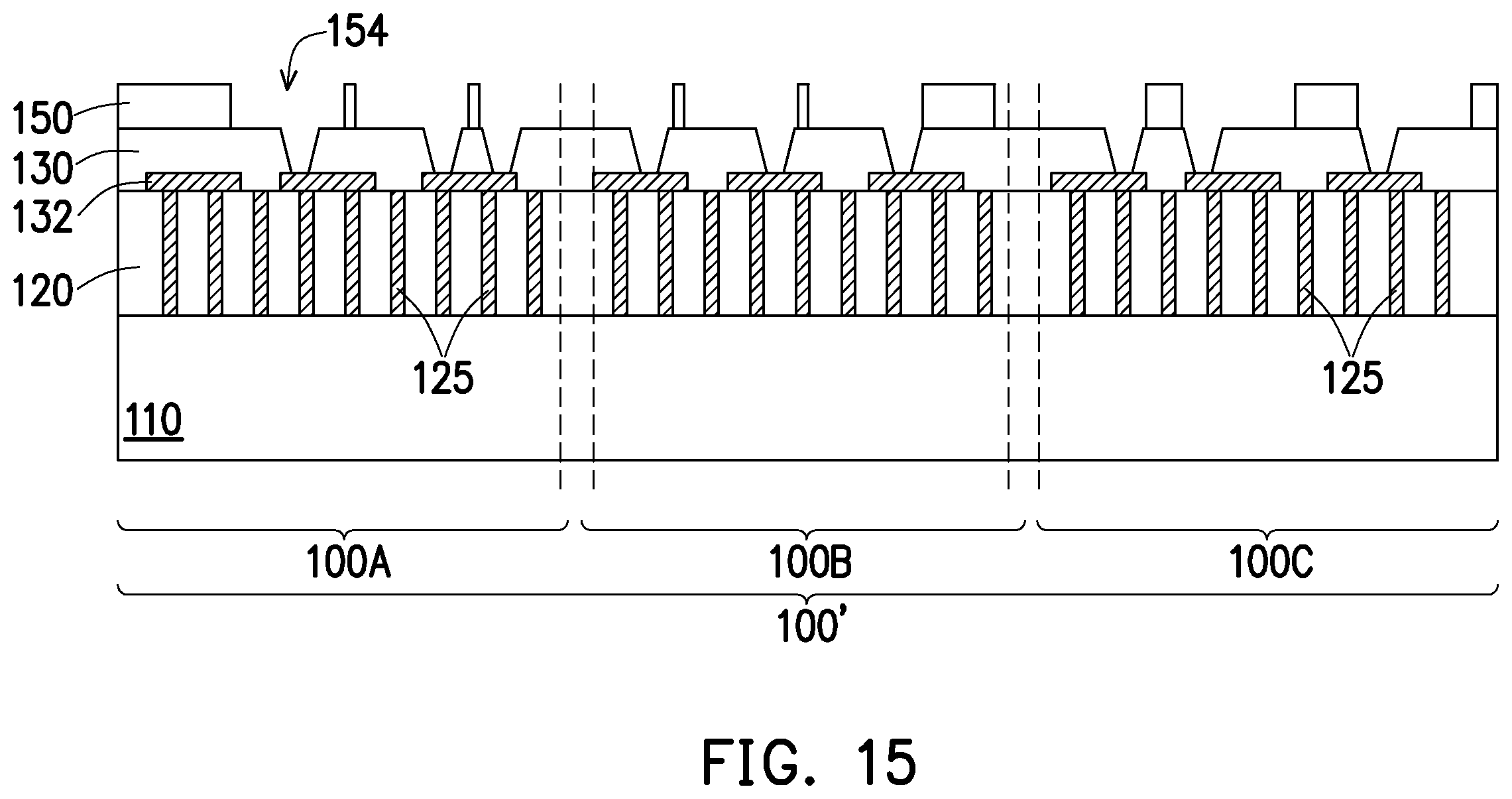 Patent US12564057 Figure 15 – Chiplet interposer