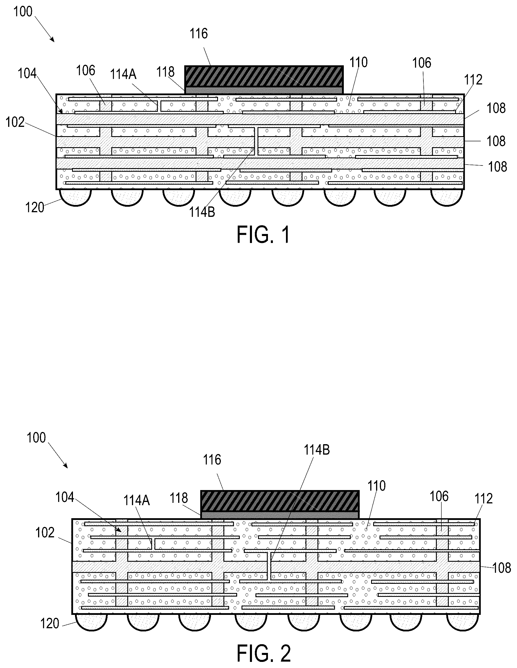 Patent US12564058 — Packaging architecture with reinforcement structure in package substrate — Figure 1