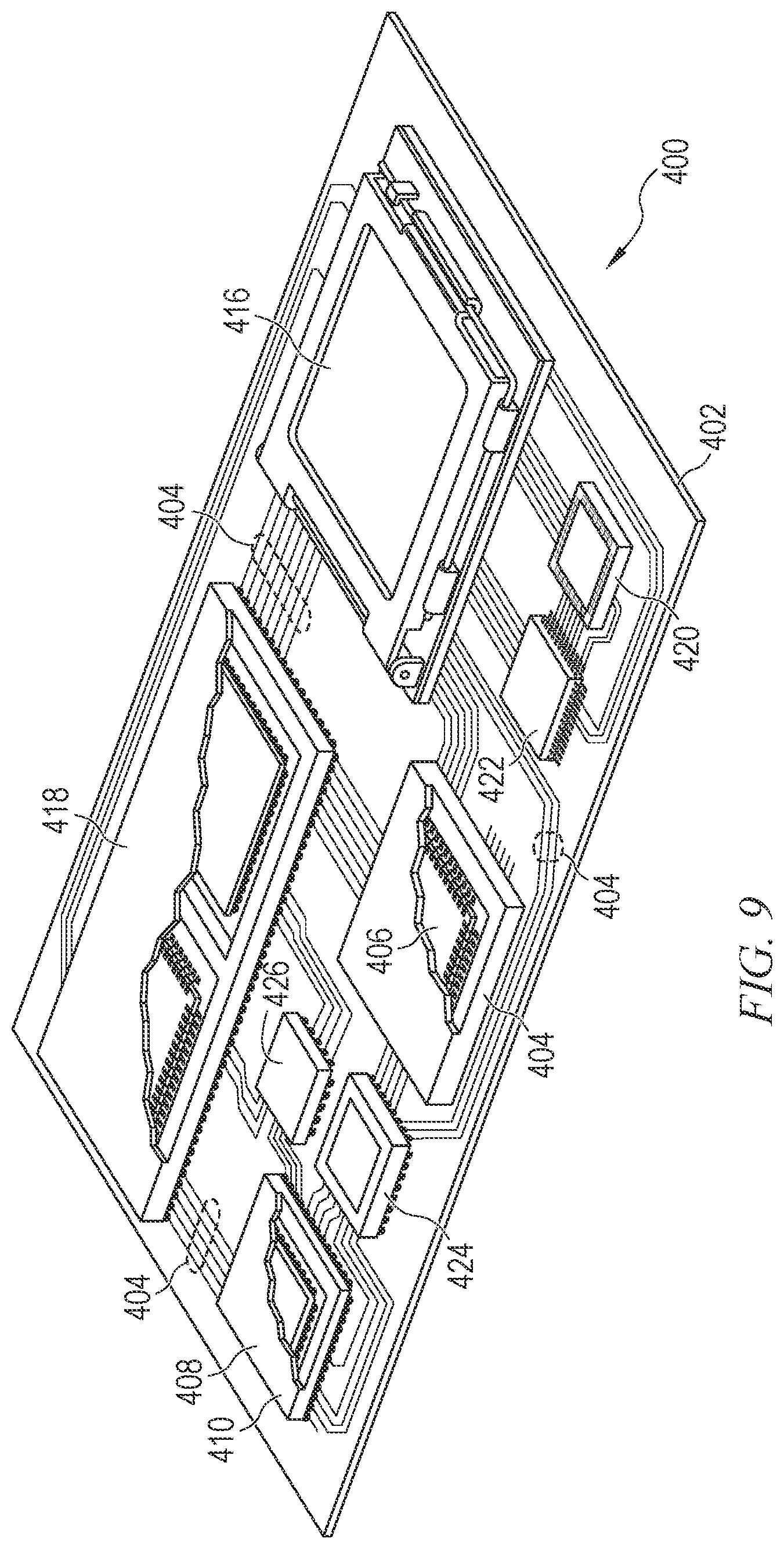 Patent US12564059 Figure 12 – Semiconductor device and method of forming graphene core shell embedded within shielding layer