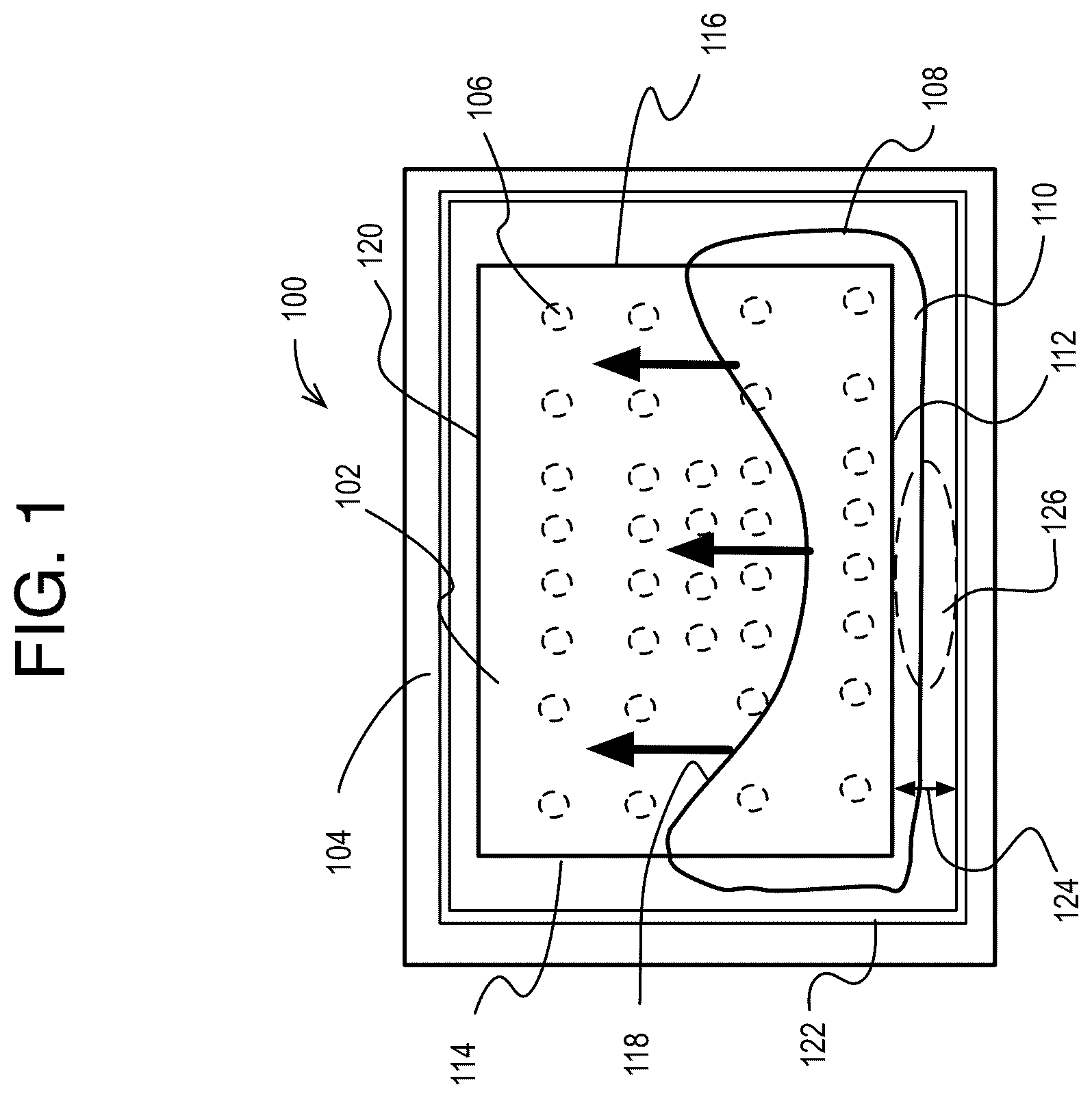 Patent US12564085 — Microelectronic assembly with underfill flow control — Figure 1