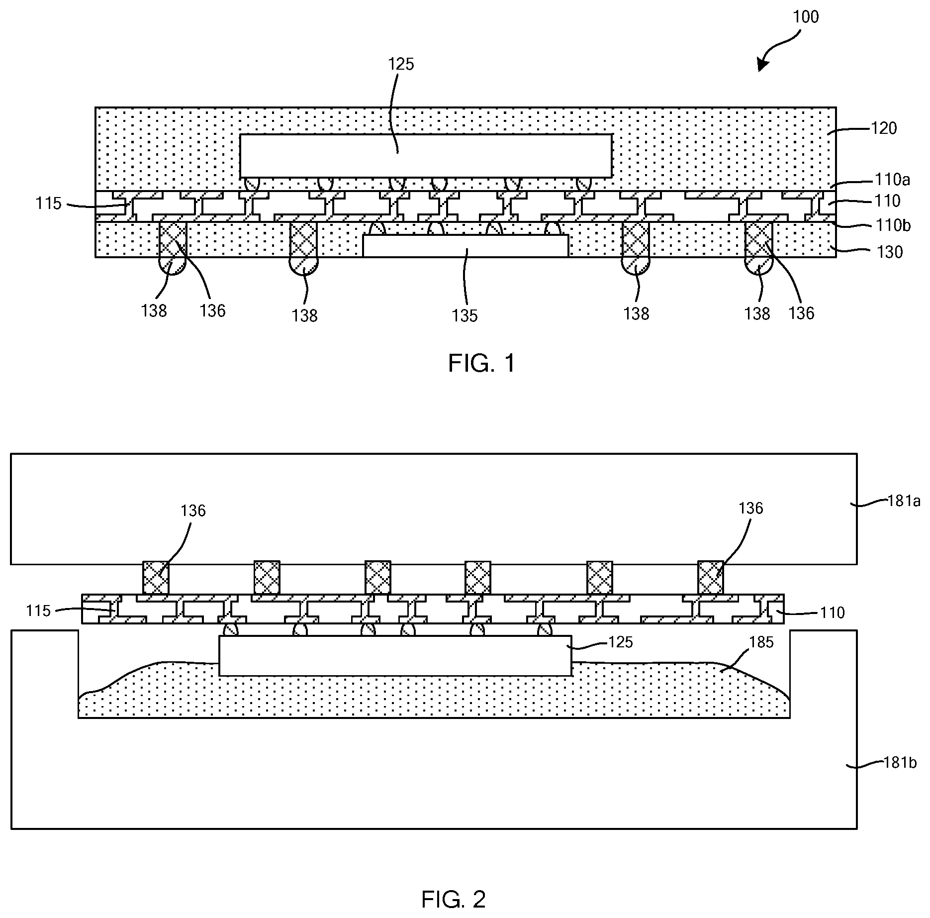 Patent US12564087 — Method for making semiconductor device with double side molding — Figure 1