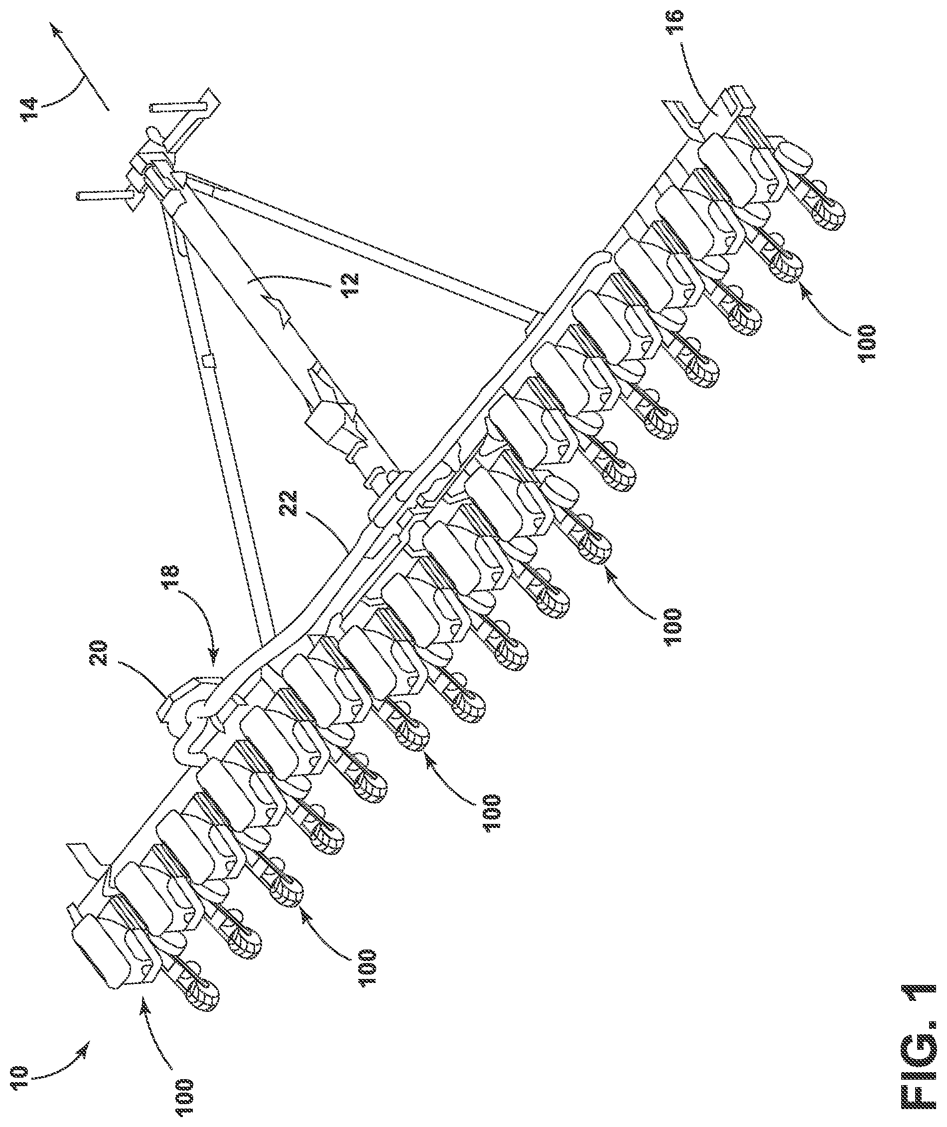 Patent US12564120 — System and method for controlling row cleaner operation on a seed-planting implement — Figure 1