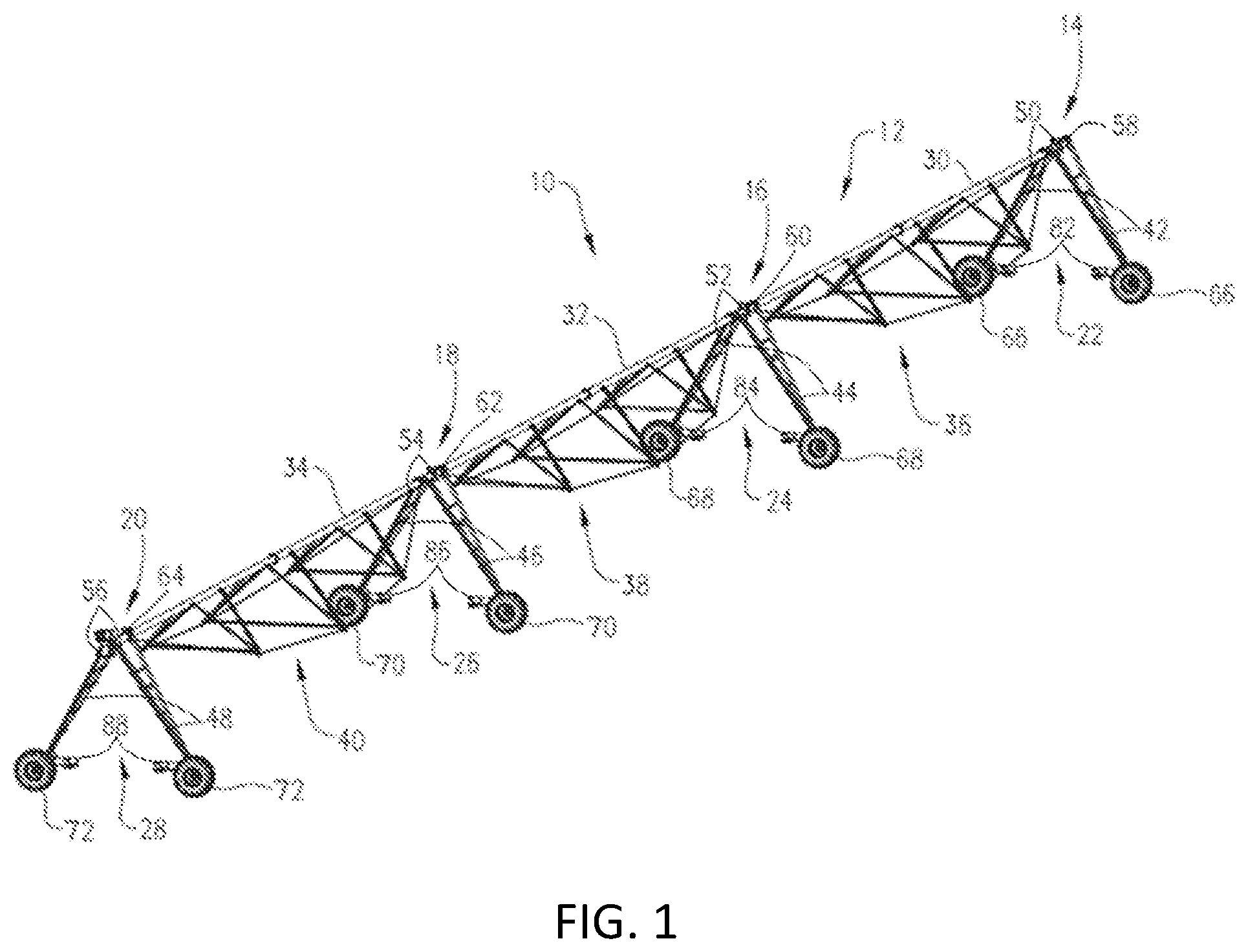 Patent US12564146 — Irrigation system with height-adjusting system for adjusting tower height — Figure 1