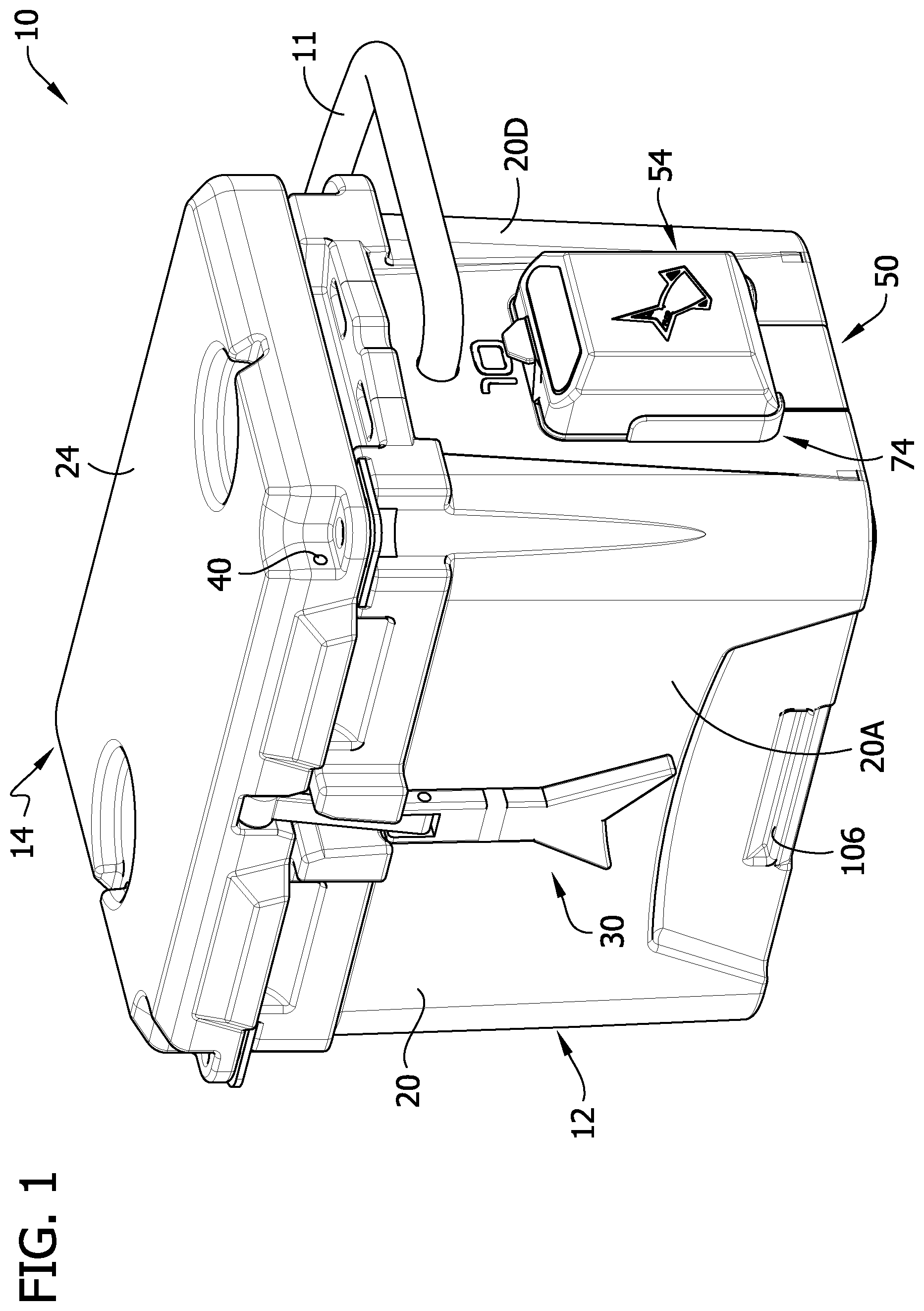 Patent US12564181 — Container for aquatic live bait with detachable air pump unit — Figure 1