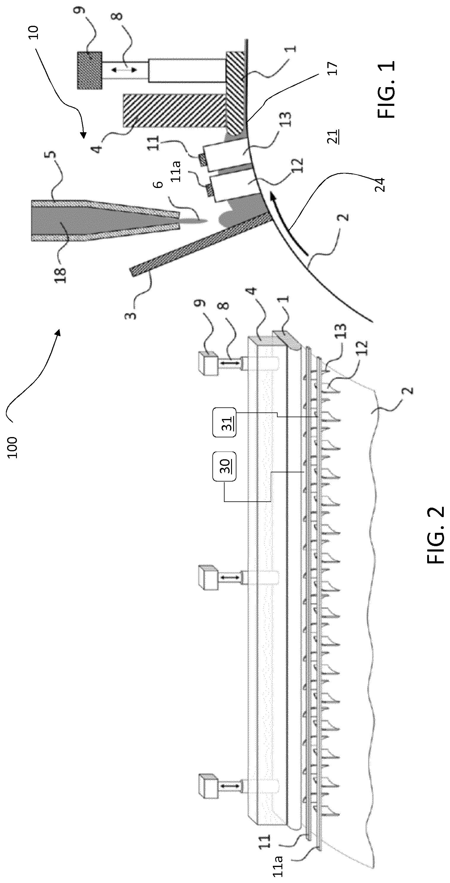 Patent US12564209 — Casting apparatus and method for the production of a cast sheet of a material containing alkaloids — Figure 1