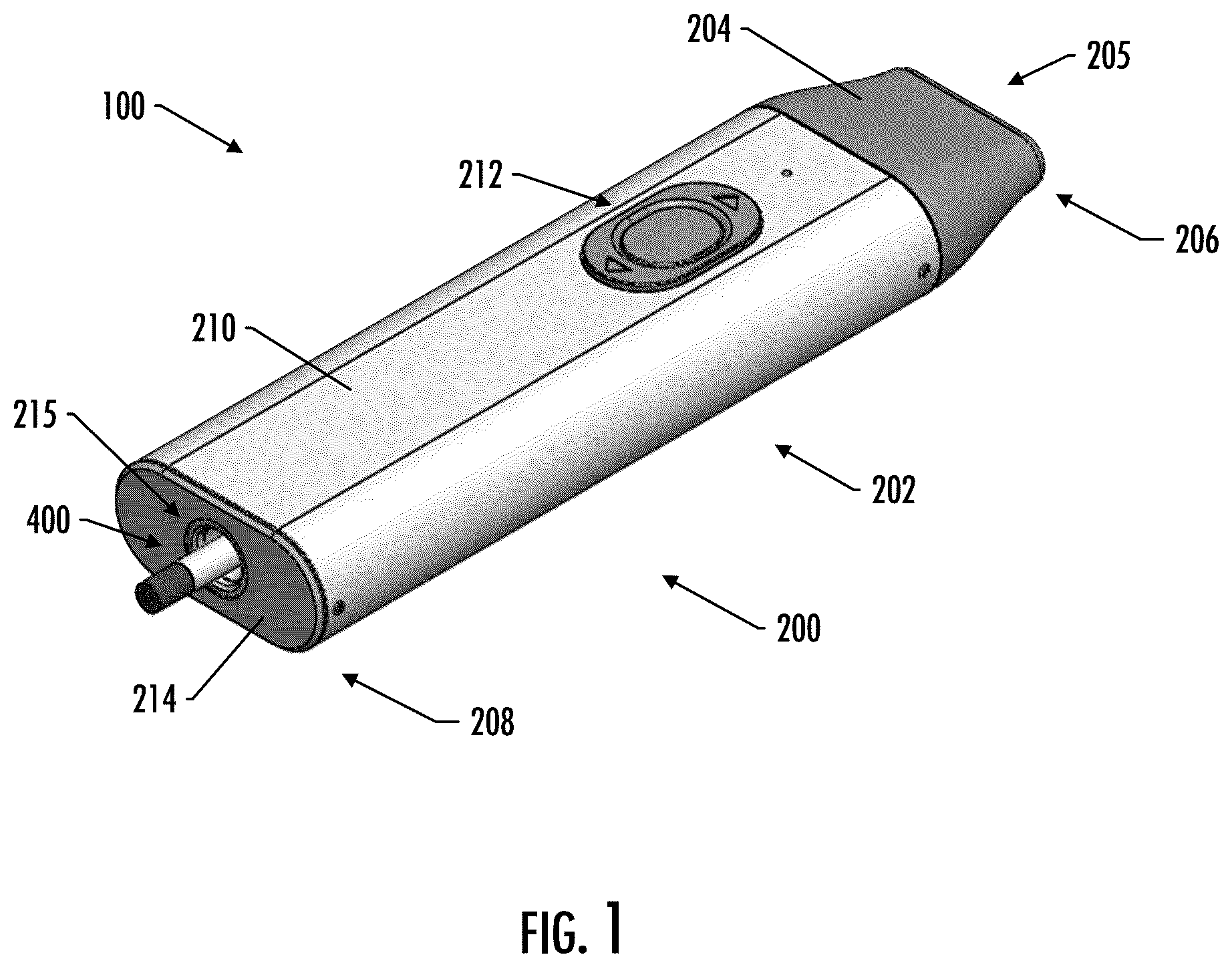 Patent US12564220 — Aerosol delivery device with automatic consumable loading and ejecting — Figure 1