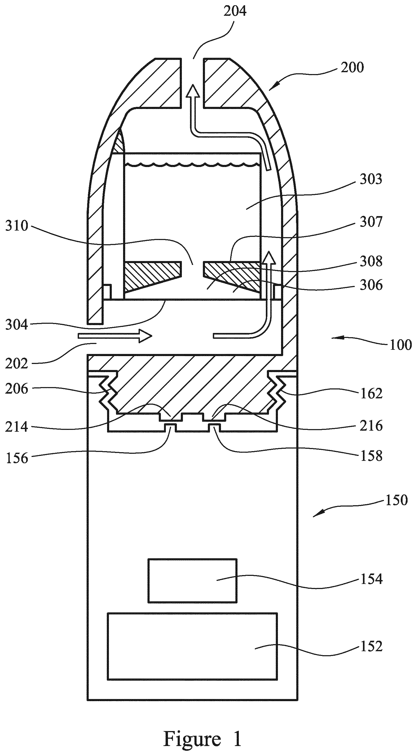Patent US12564222 — Cartridge for use in an aerosol-generating system — Figure 1