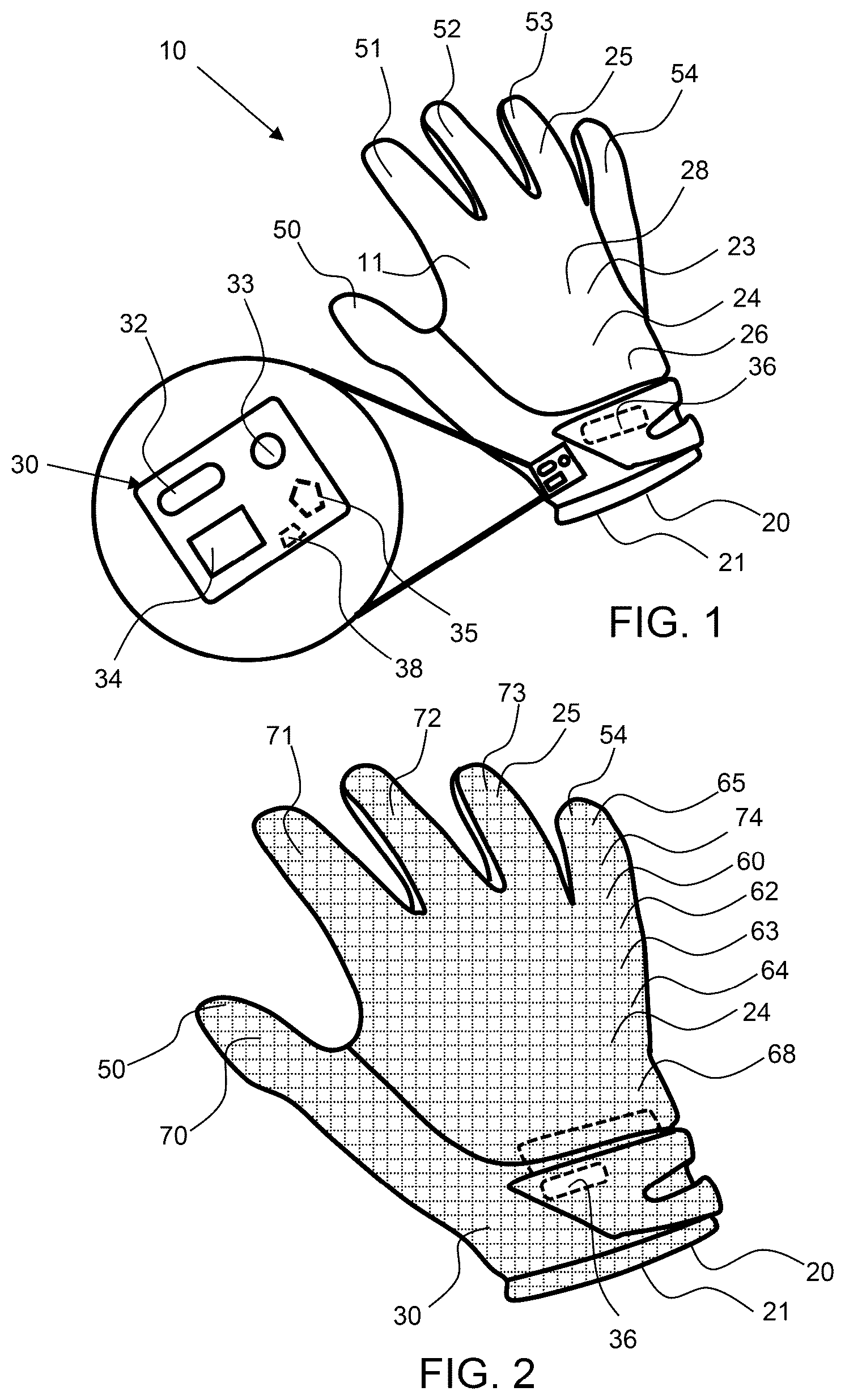 Patent US12564230 — Heated glove system — Figure 1