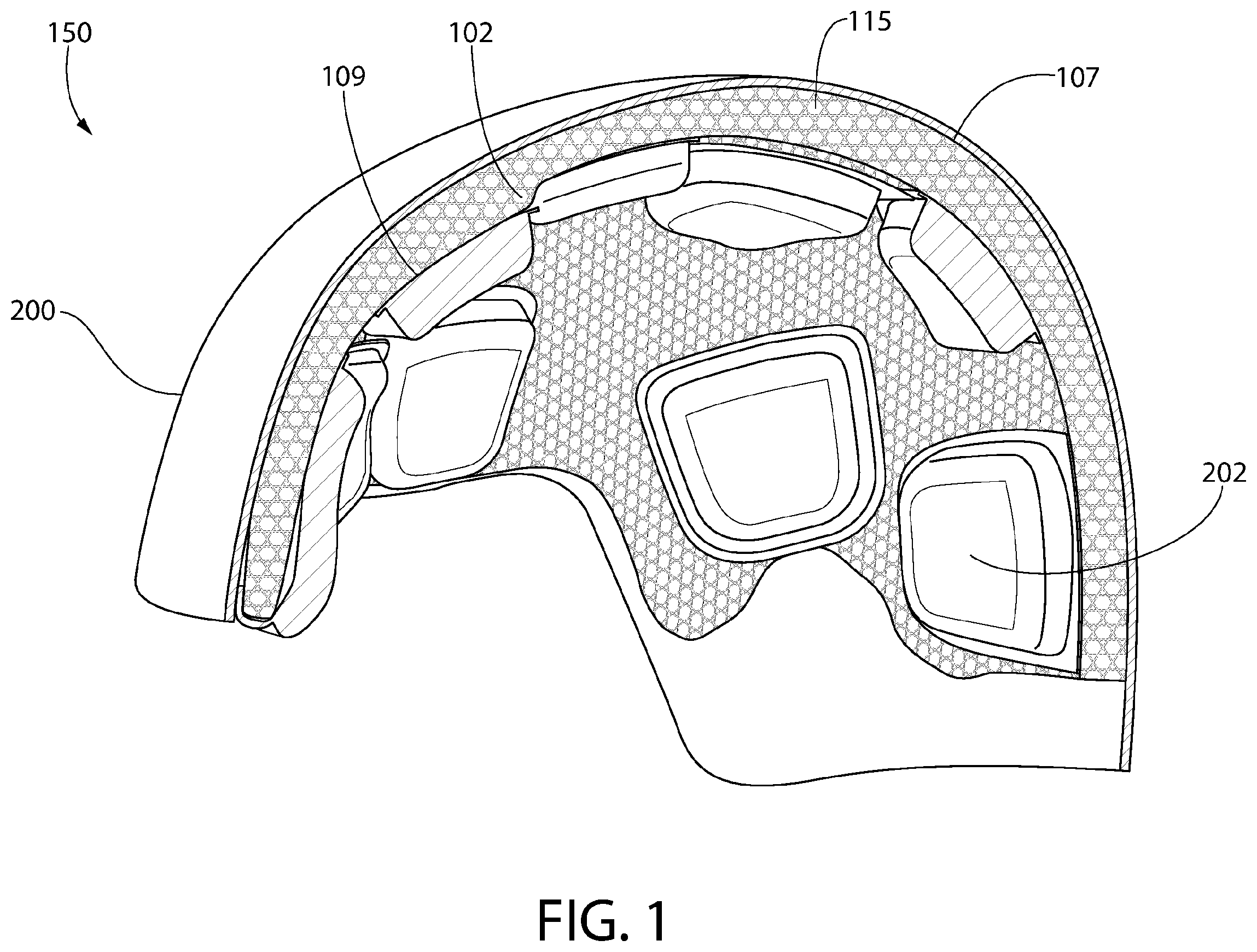 Patent US12564237 — Lattice structure for impact attenuation — Figure 1