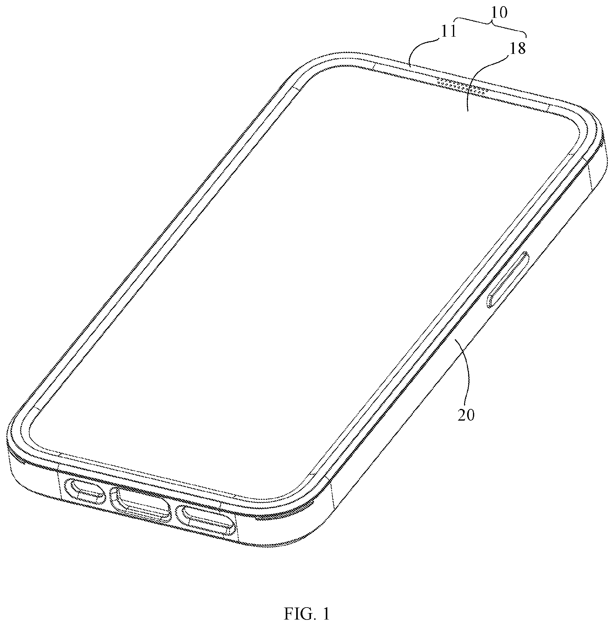 Patent US12564251 — One-piece structure of shell and film — Figure 1