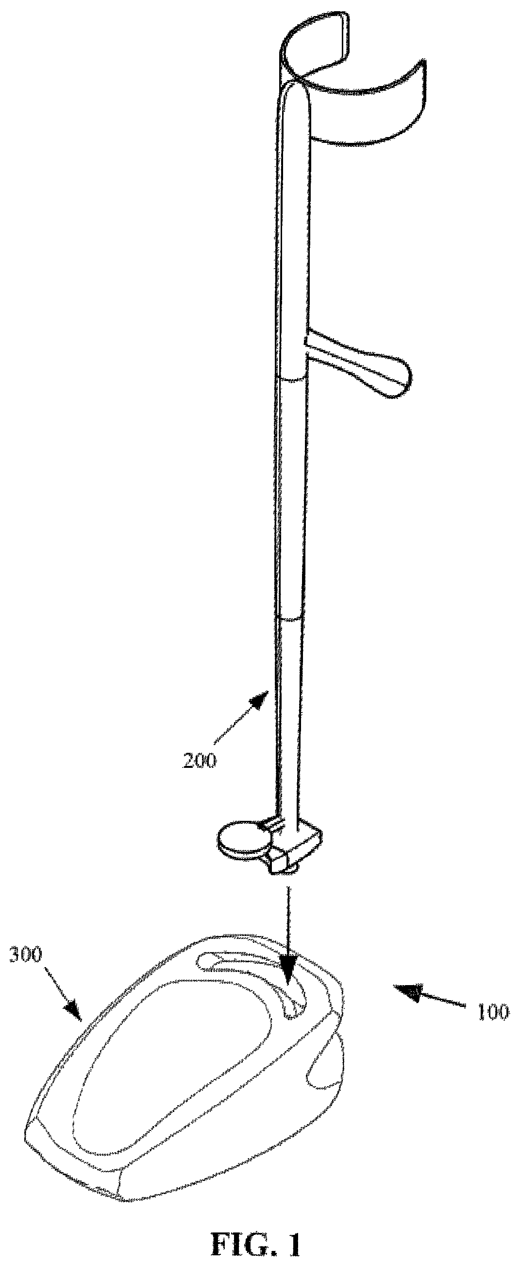 Patent US12564256 — Motorized toenail groomer configured to sit on top of a foot with long shaft and handle permitting ease of use by elderly and/or inflexible users — Figure 1