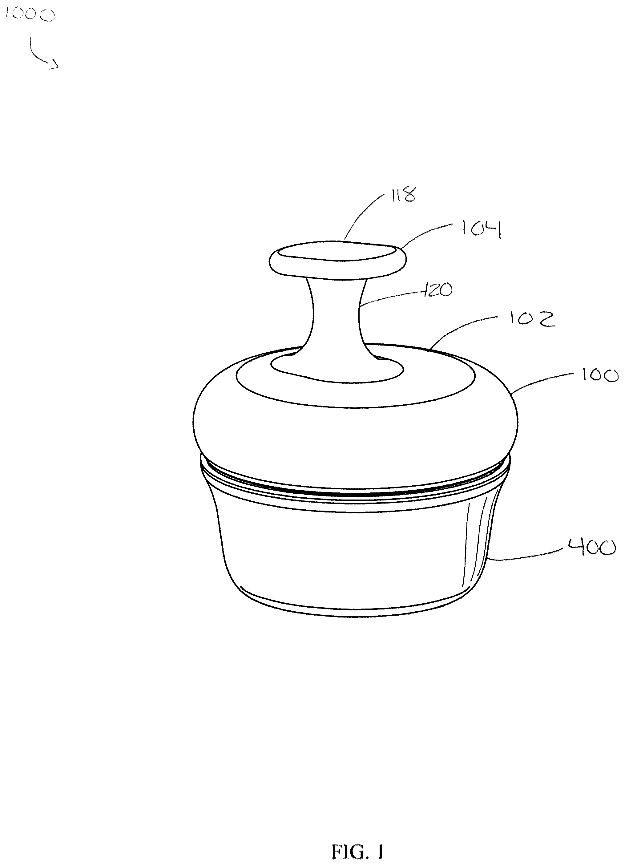 Patent US12564259 — Brush for applying a cleansing powder — Figure 1