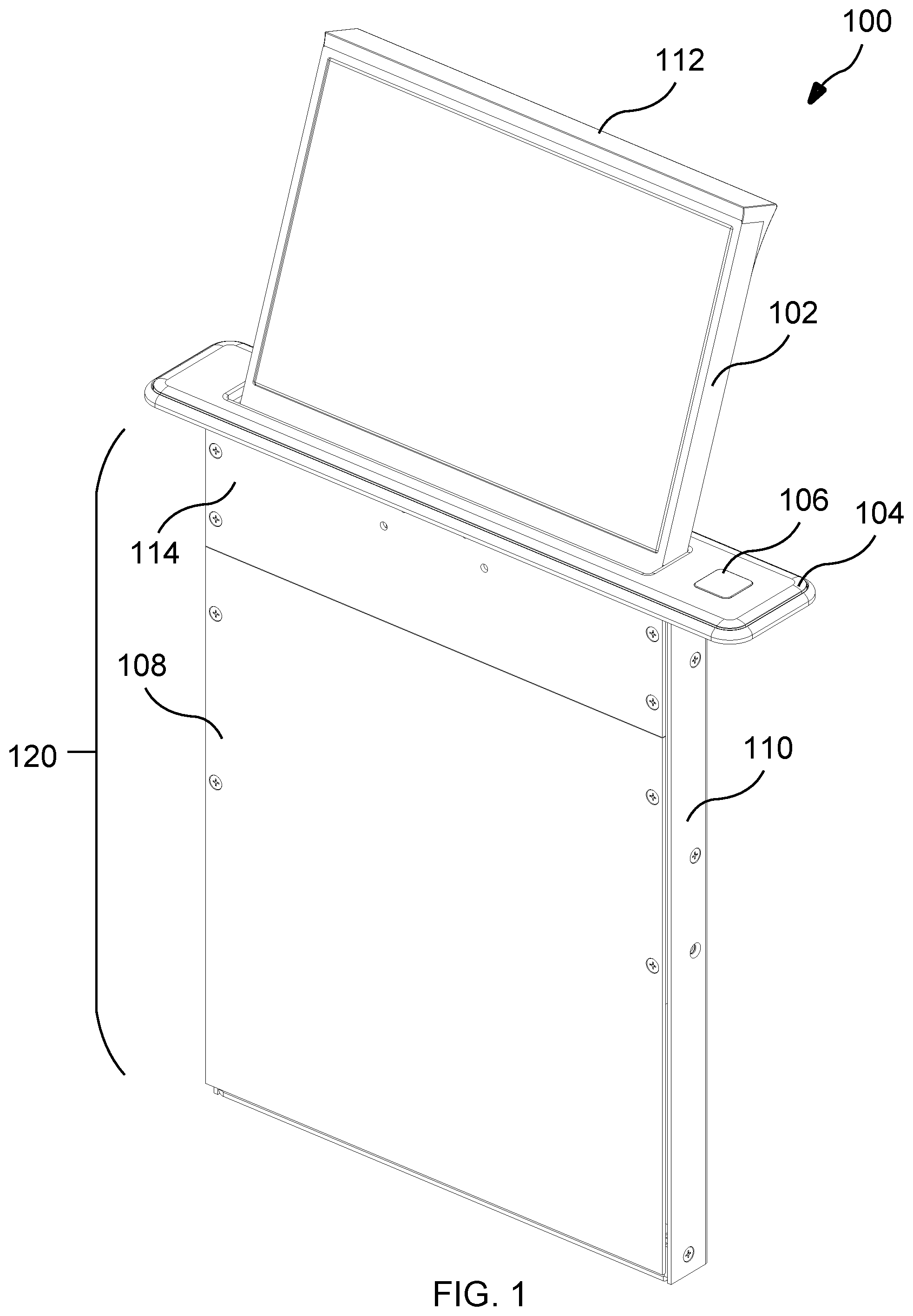 Patent US12564260 — Pop-up display — Figure 1