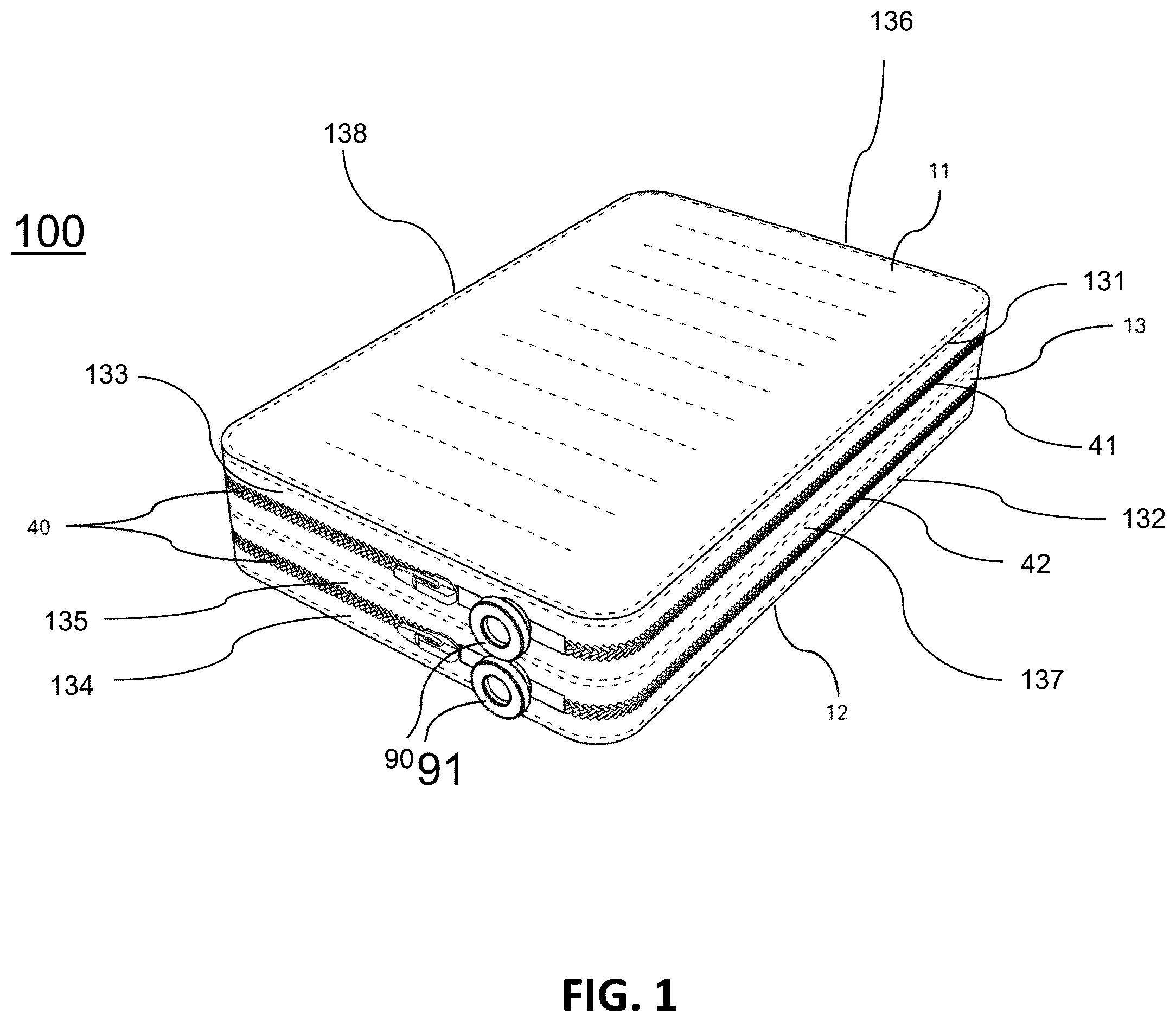 Patent US12564272 — Inflatable mattress structure with overlapping independent air chambers — Figure 1