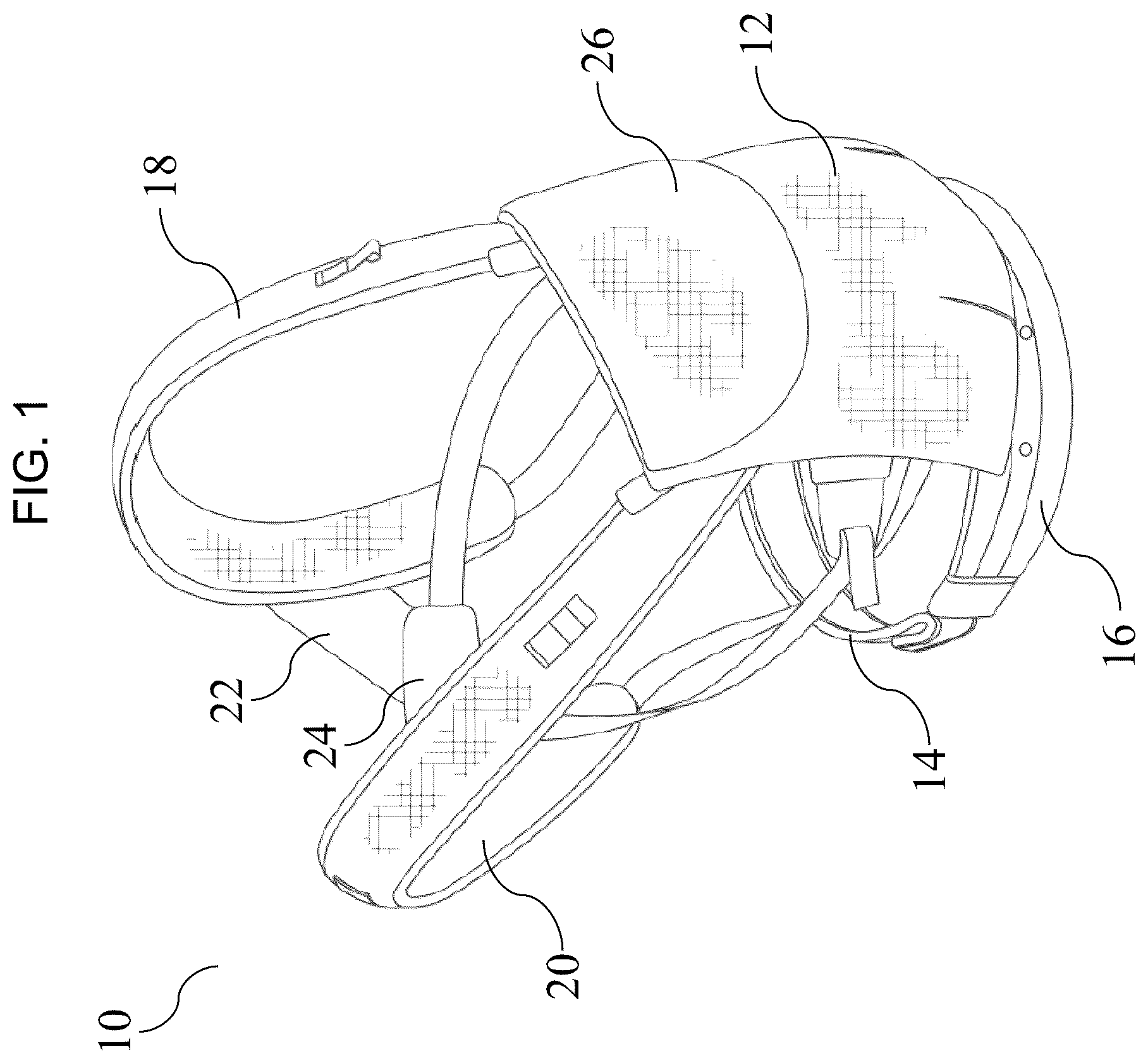 Patent US12564276 Figure 1 – Baby carrier system