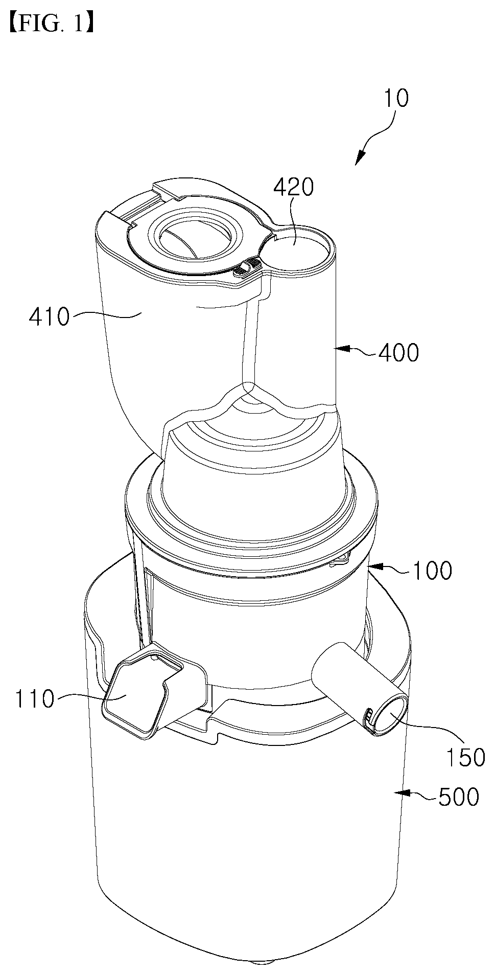 Patent US12564282 — Juice module for juicer — Figure 1