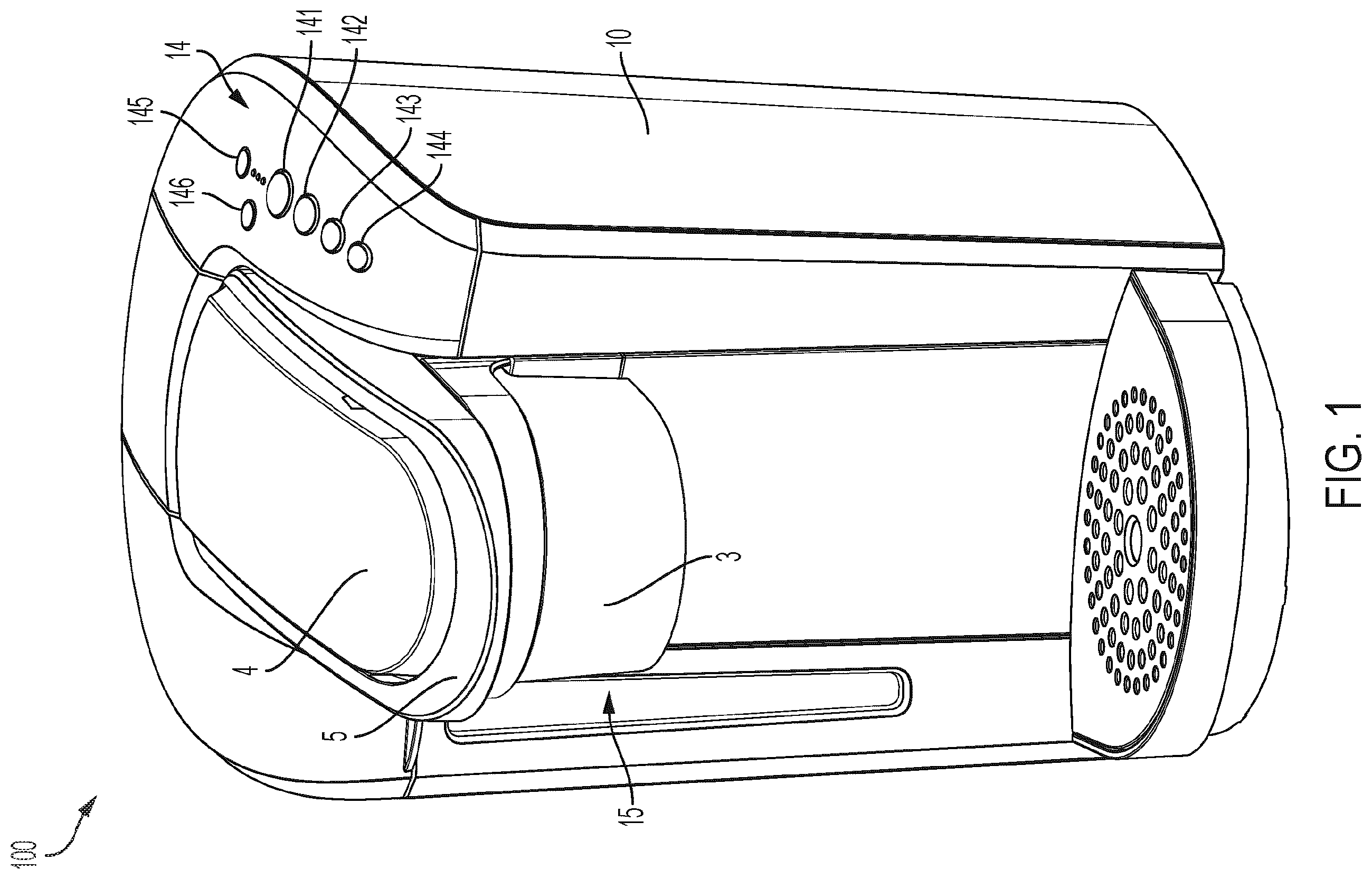 Patent US12564284 — Pod stabilizer for beverage machine — Figure 1