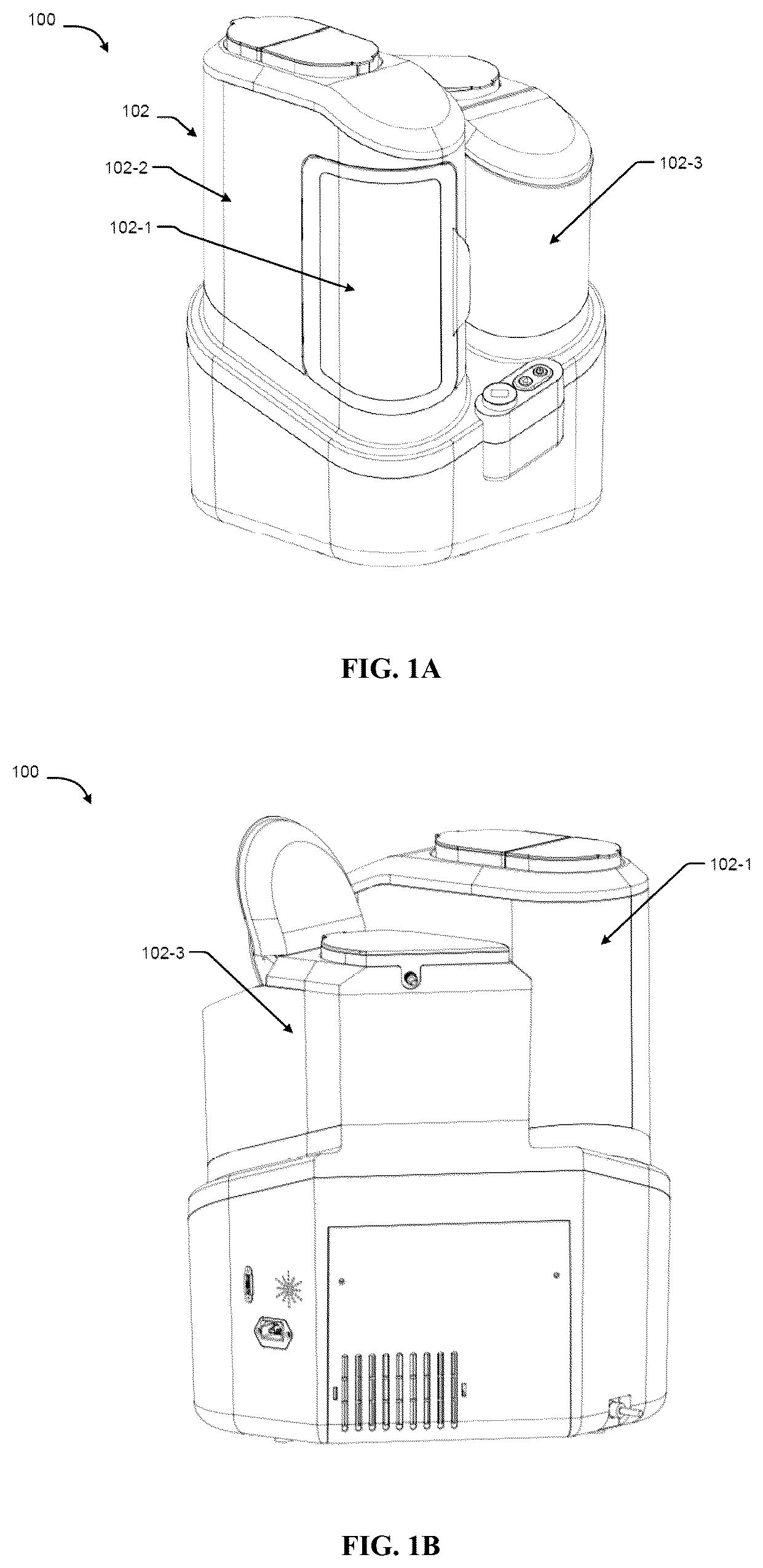 Patent US12564285 Figure 1 – Bottle cleaning device with a fluid dispenser