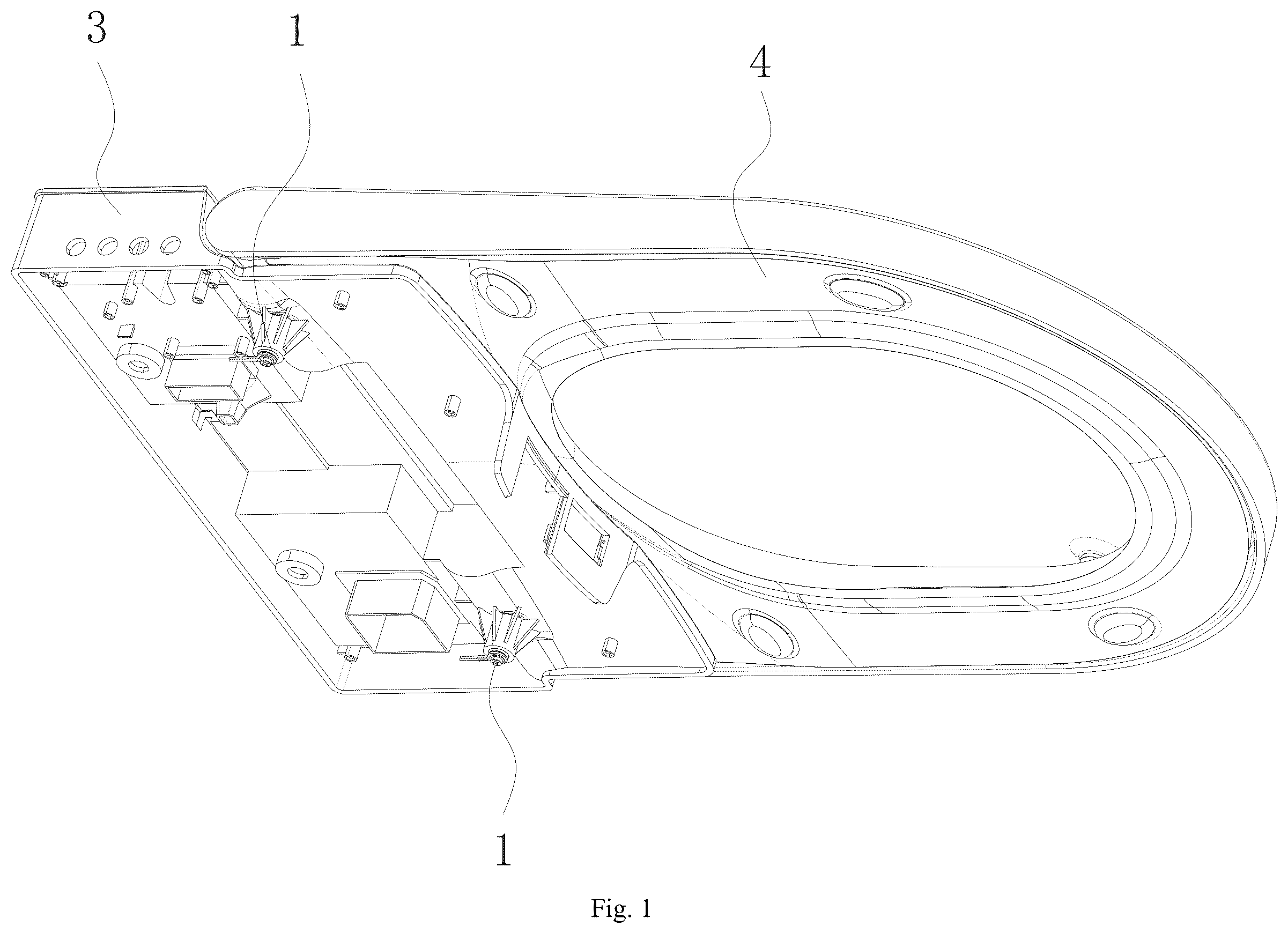 Patent US12564299 — Toilet rotating shaft connection structure — Figure 1