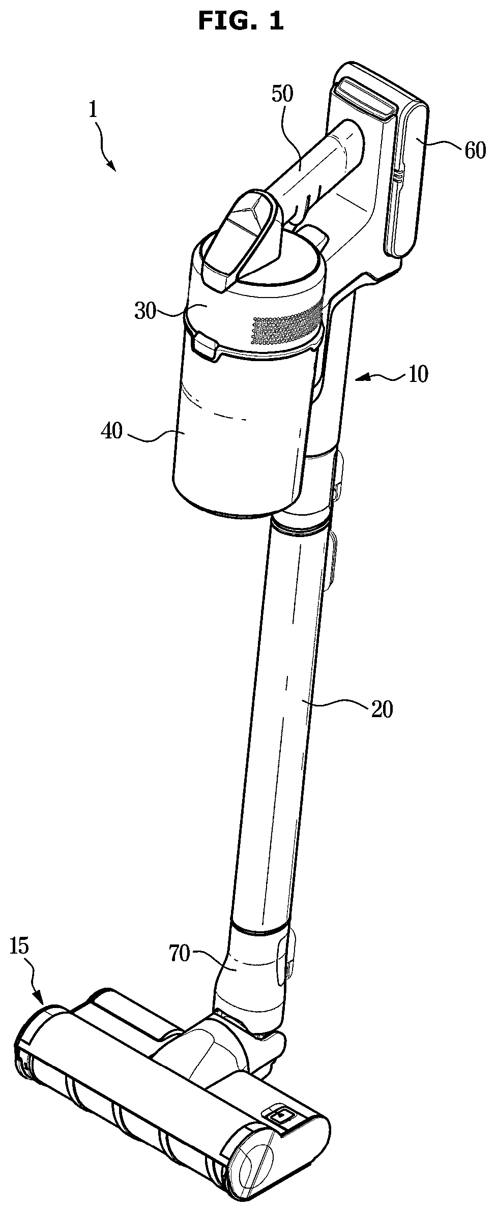 Patent US12564301 Figure 1 – Vacuum cleaner and control method for the same