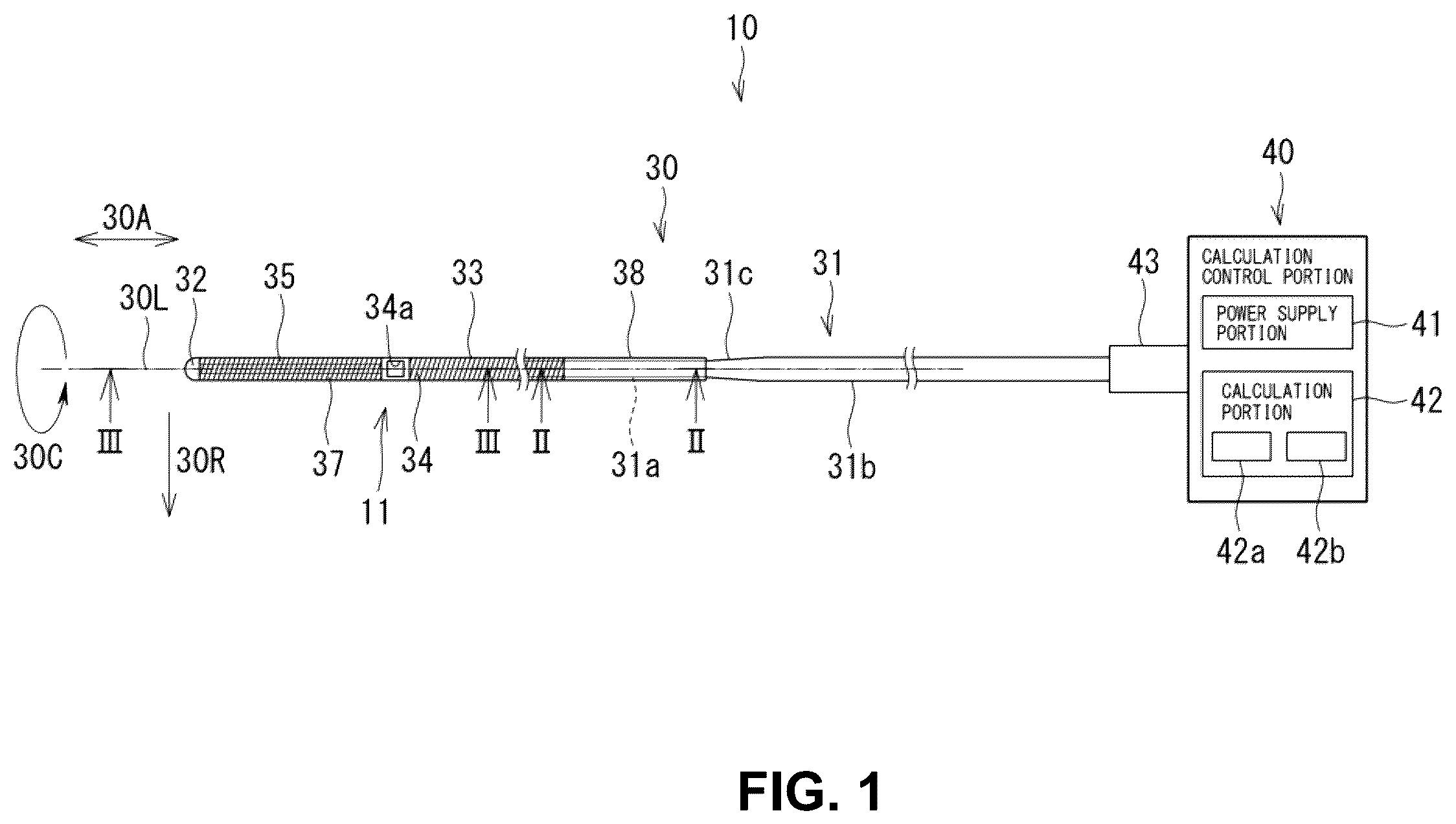 Patent US12564328 Figure 1 – Guide wire and method for manufacturing guide wire