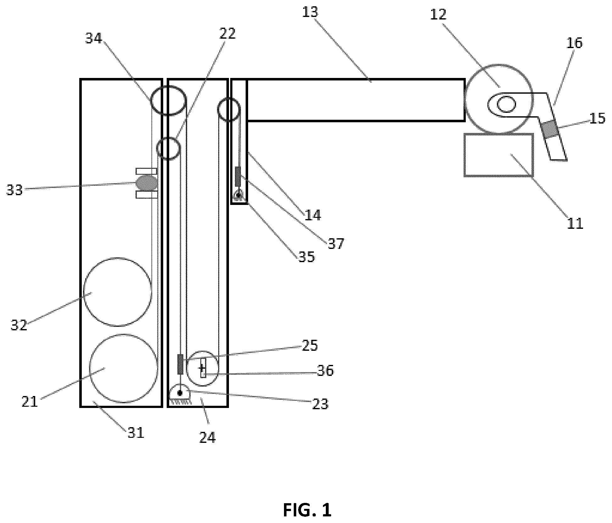 Patent US12564363 — Counterbalancing mechanism for a mobile radiographic imaging apparatus — Figure 1
