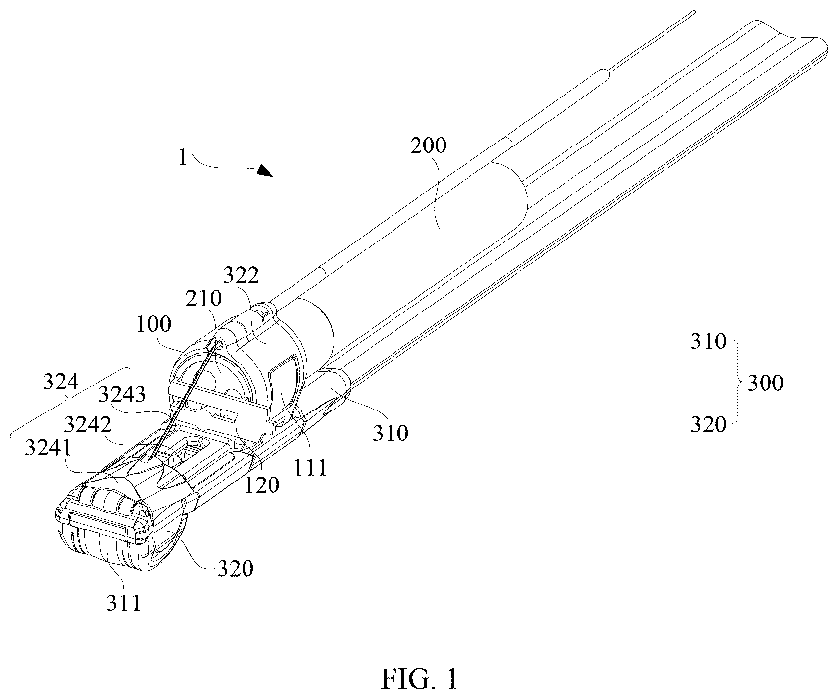 Patent US12564375 — Devices, systems, and methods for securely and selectively attaching an ultrasound accessory to an endoscope — Figure 1