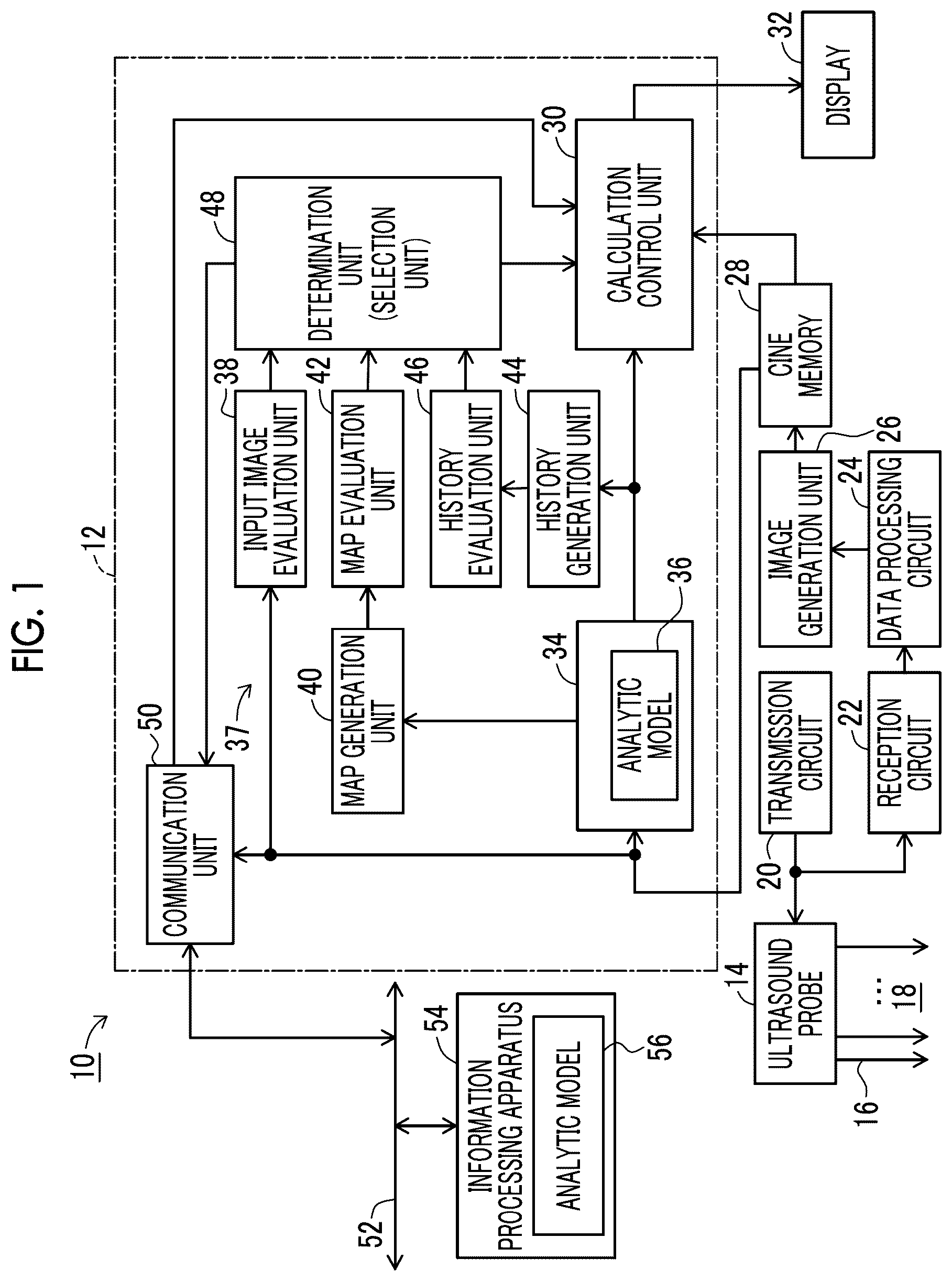 Patent US12564387 — Ultrasound diagnostic apparatus and ultrasound diagnostic system — Figure 1