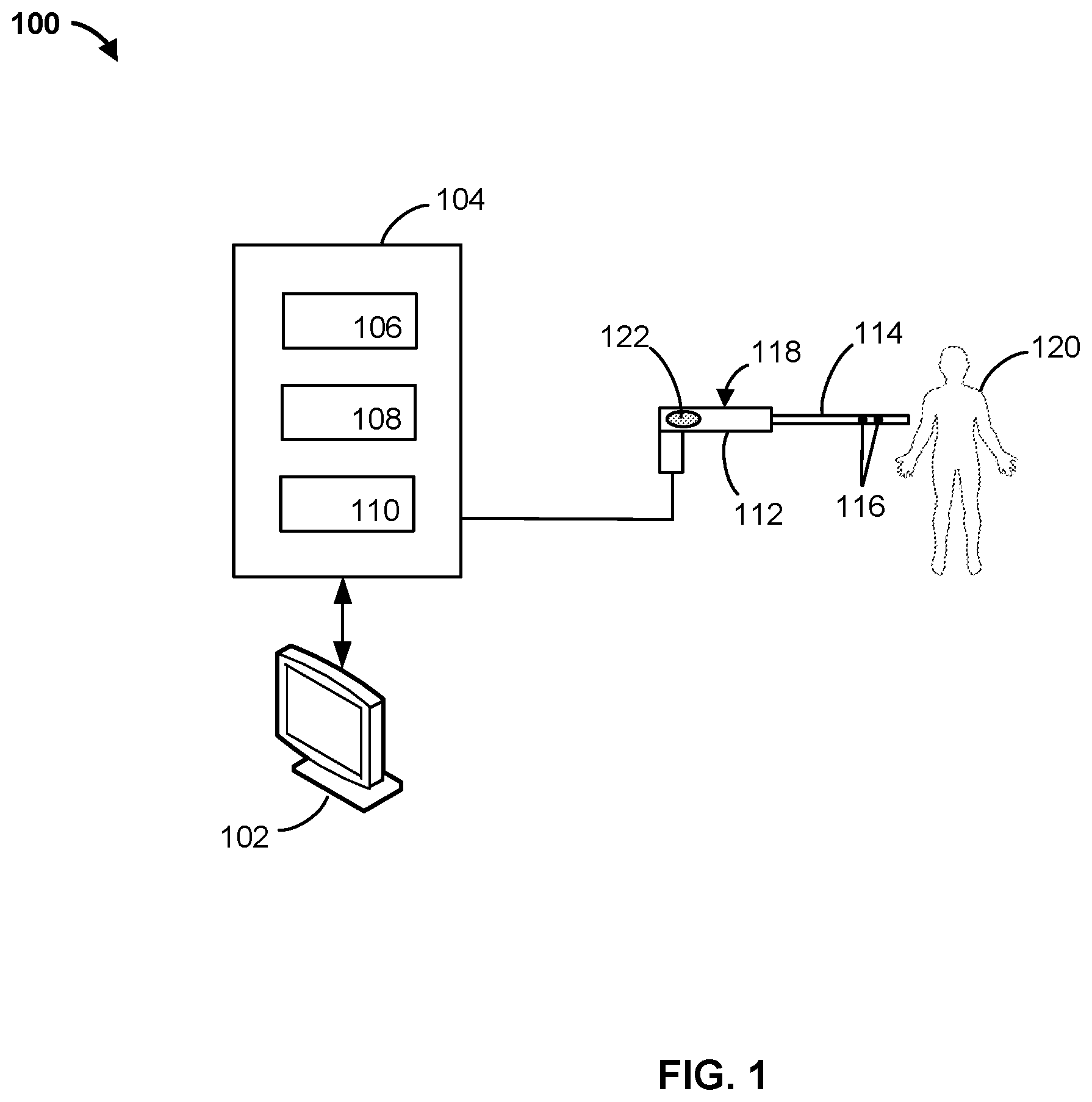Patent US12564433 Figure 1 – Apparatuses and methods for ablation treatments including probes with handle heating