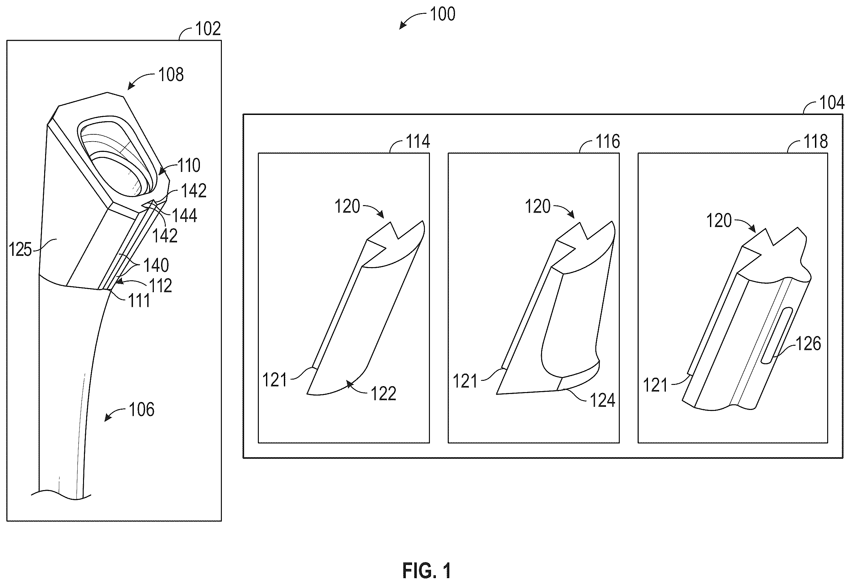 Patent US12564495 — Stemmed modular implant system — Figure 1
