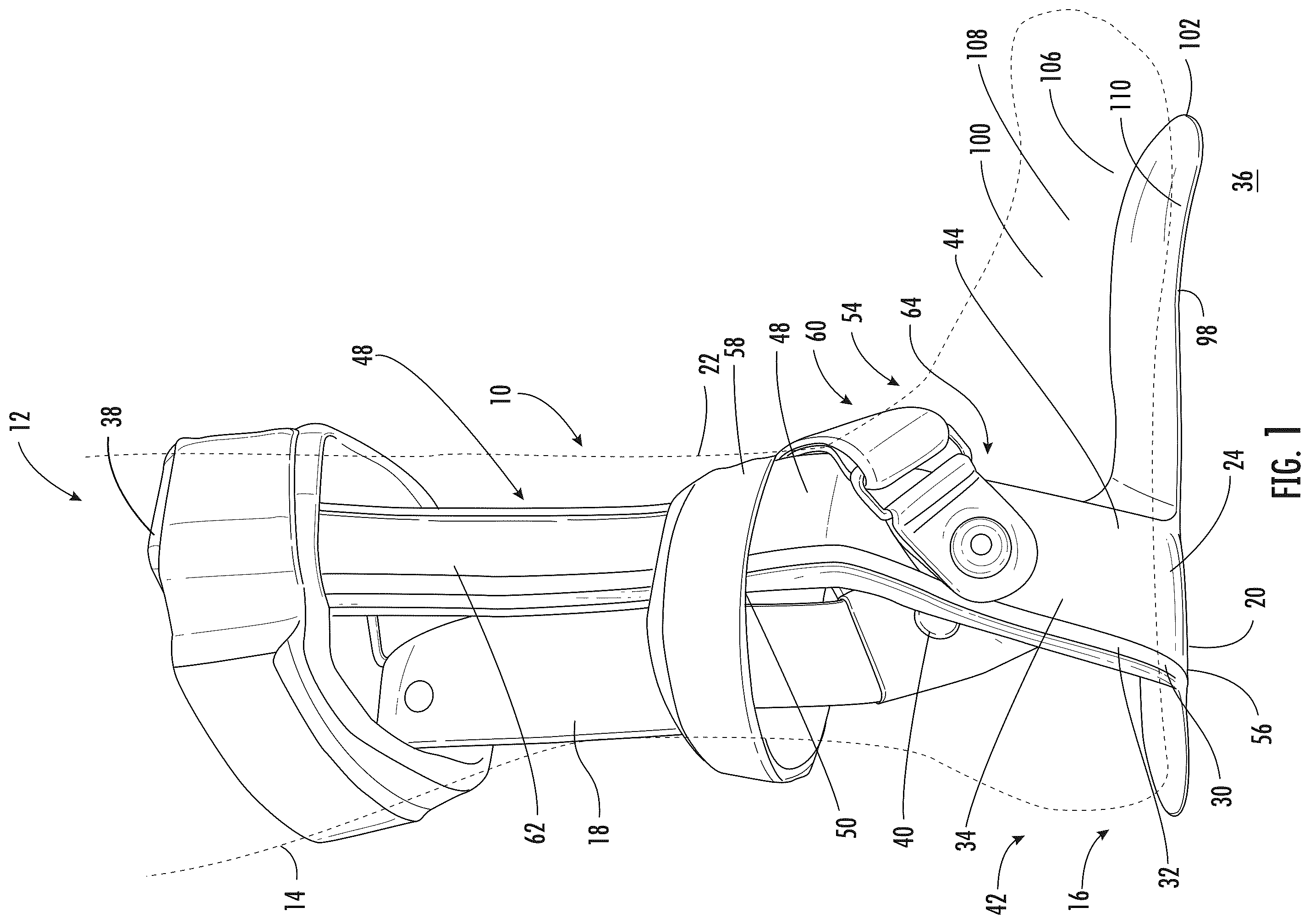 Patent US12564509 — Orthotic system for stabilizing an ankle and a foot — Figure 1