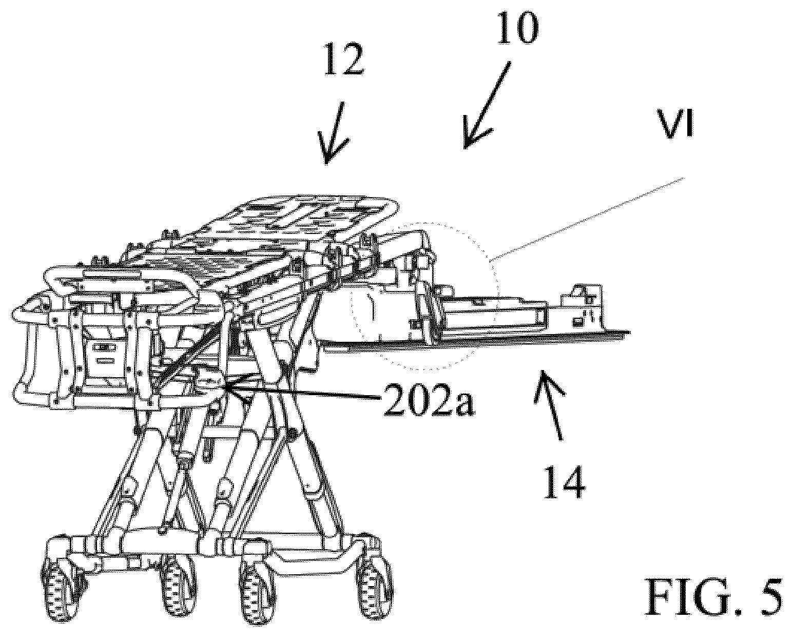 Patent US12564525 Figure 5 – Ambulance cot and loading and unloading system