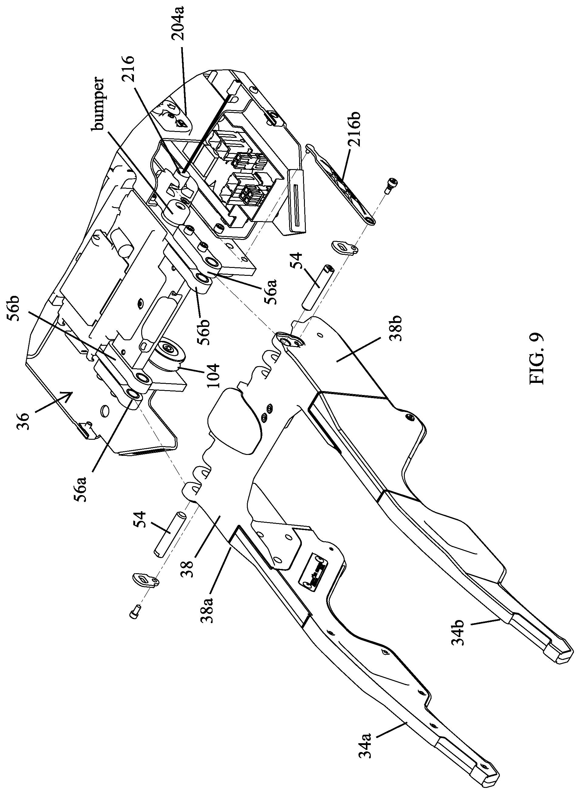 Patent US12564525 Figure 9 – Ambulance cot and loading and unloading system