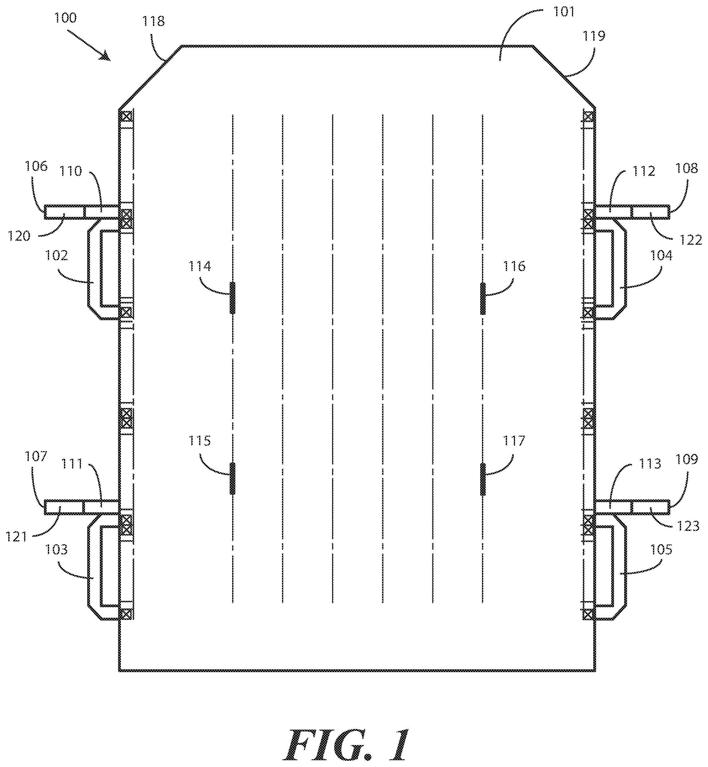 Patent US12564530 — Inflatable patient positioner with selectively engaging surface gripping zones — Figure 1