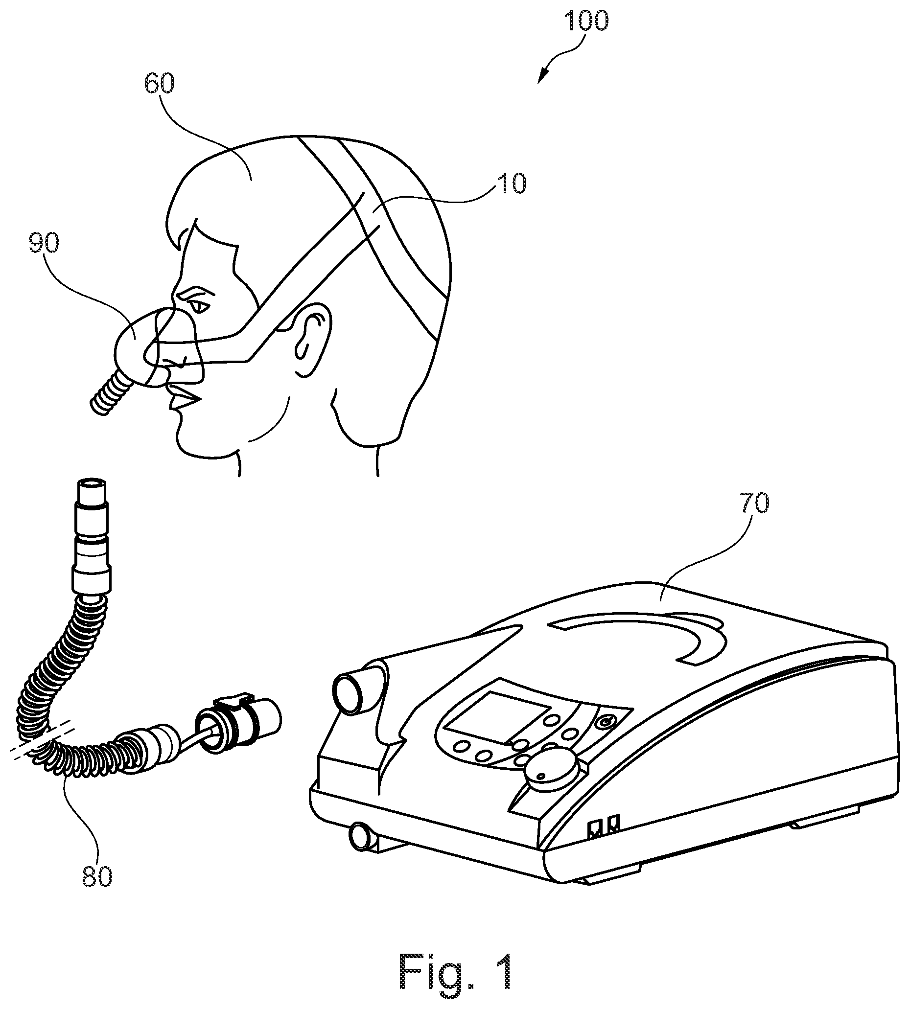 Patent US12564696 — Harness with eyeglass region — Figure 1