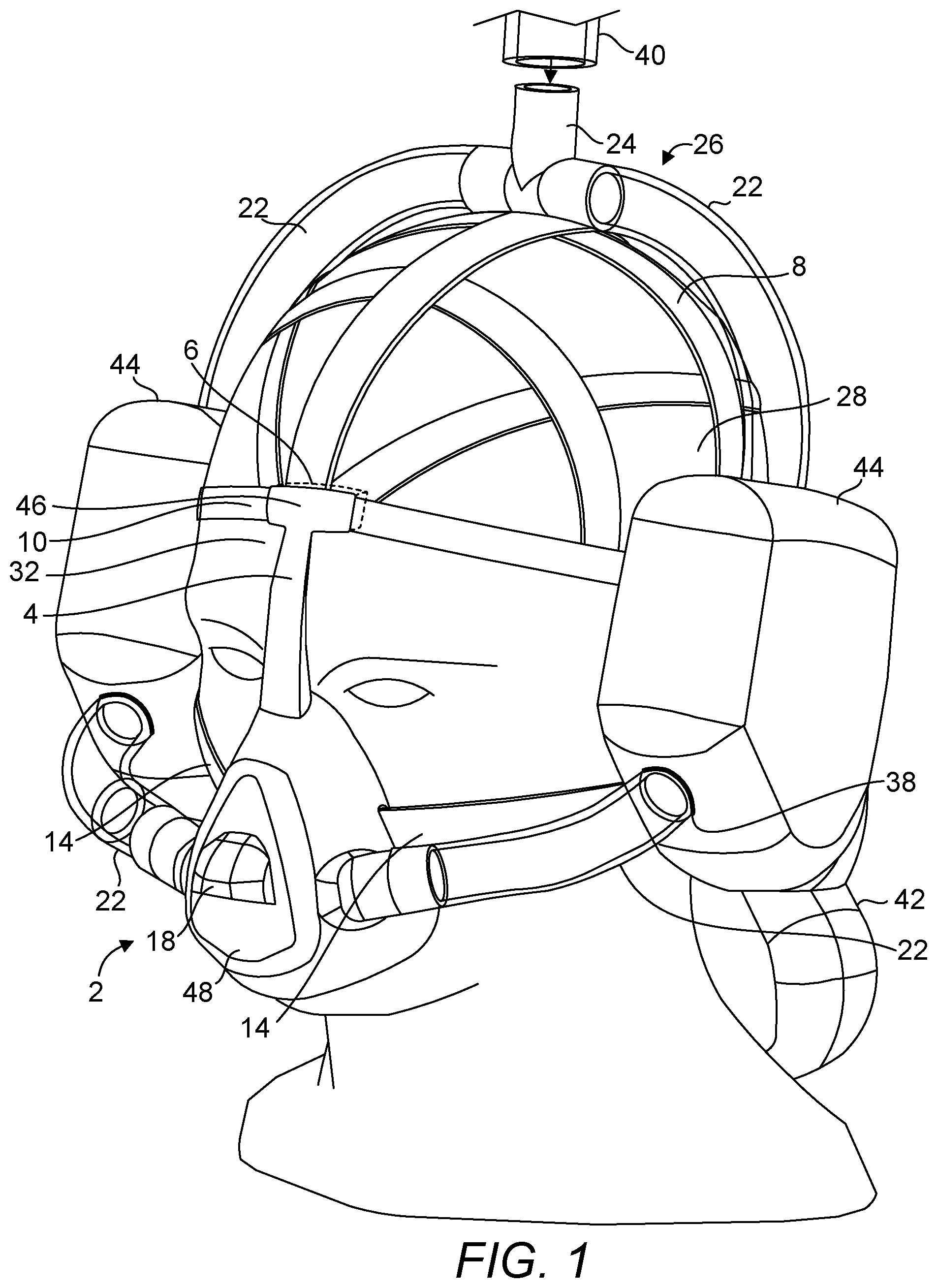 Patent US12564697 — Breathing mask and methods thereof — Figure 1