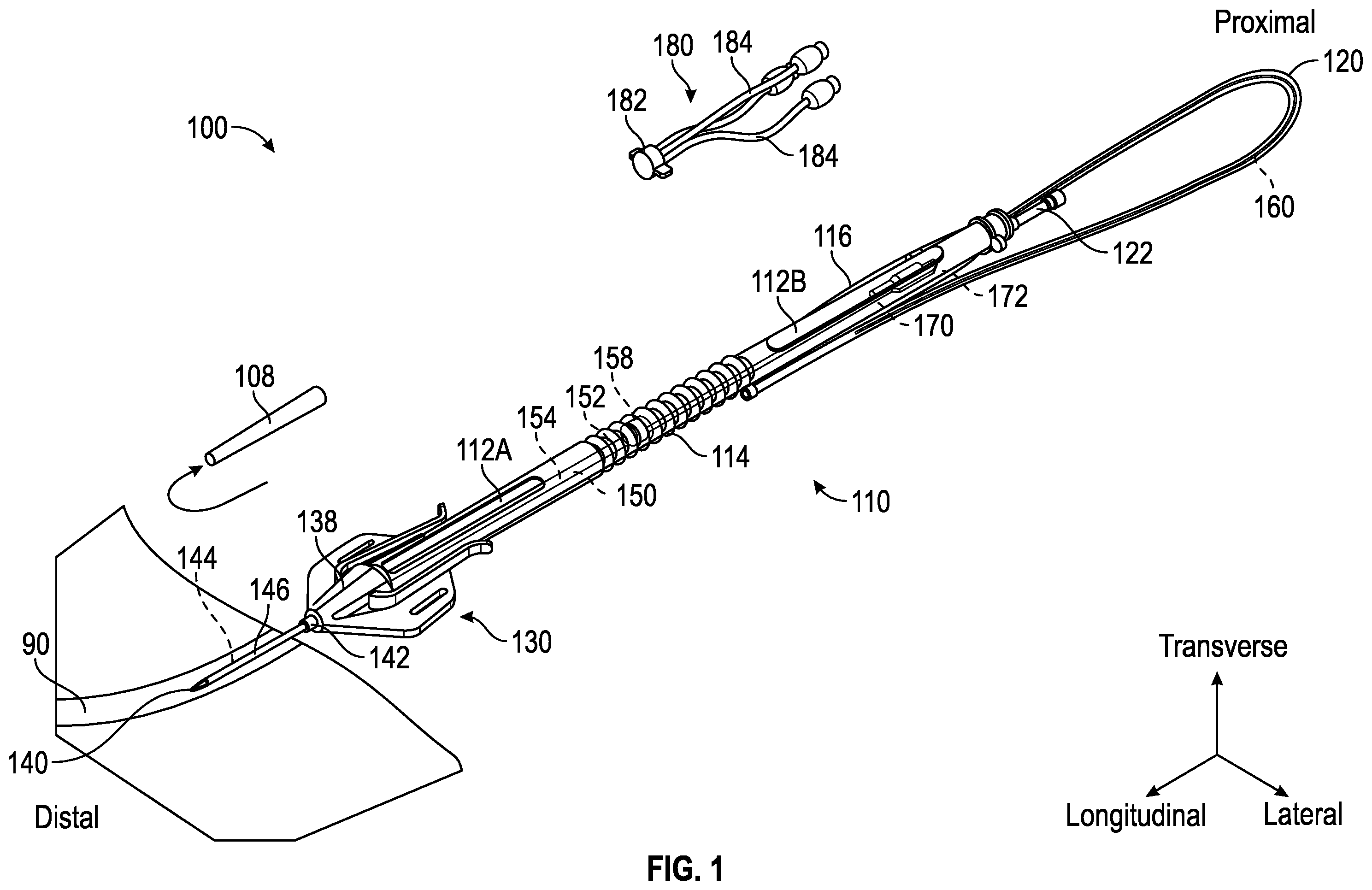 Patent US12564705 — Splitable needle and dilator catheter placement device and associated methods — Figure 1