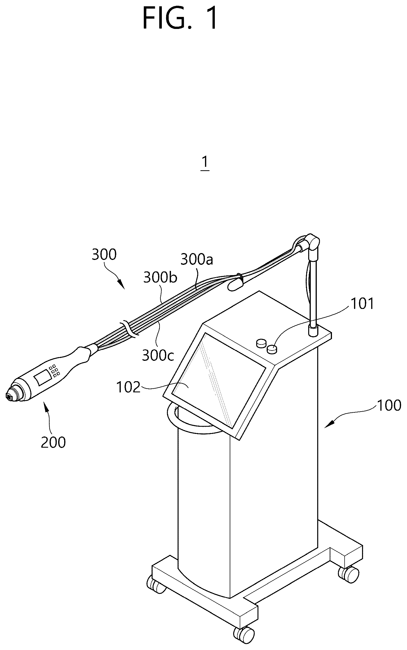 Patent US12564712 — Handpiece for treatment, treatment device including same, and method for controlling treatment device — Figure 1