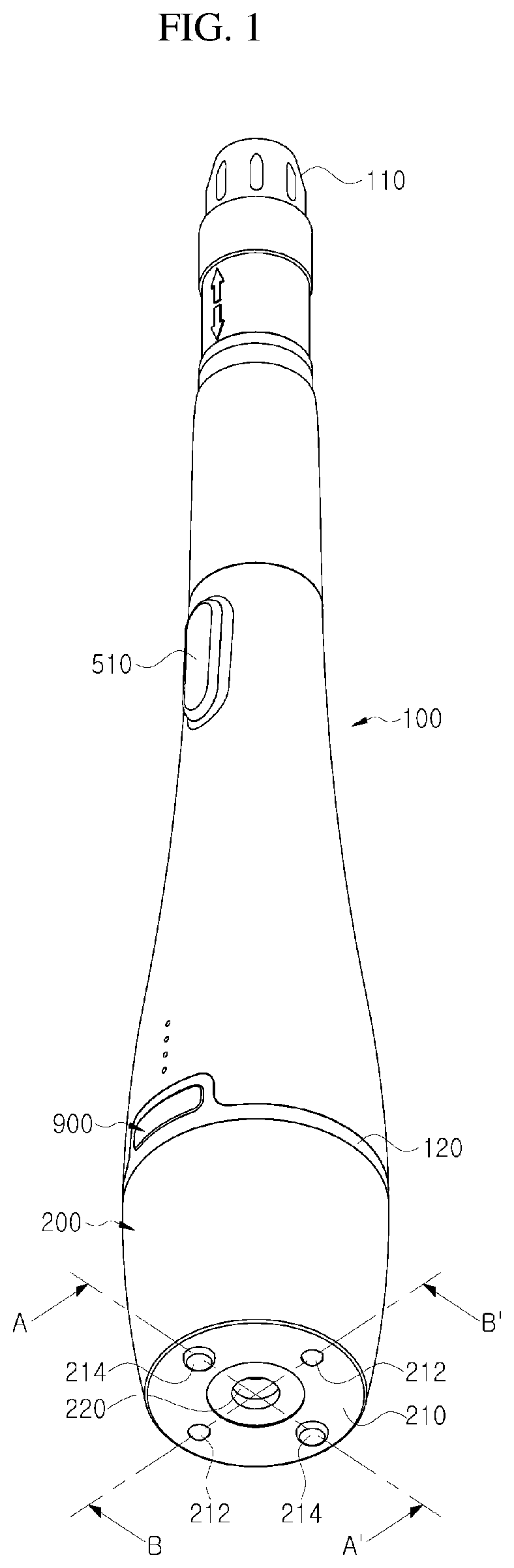 Patent US12564738 — Temperature measurement-based high-intensity focused ultrasound output device — Figure 1