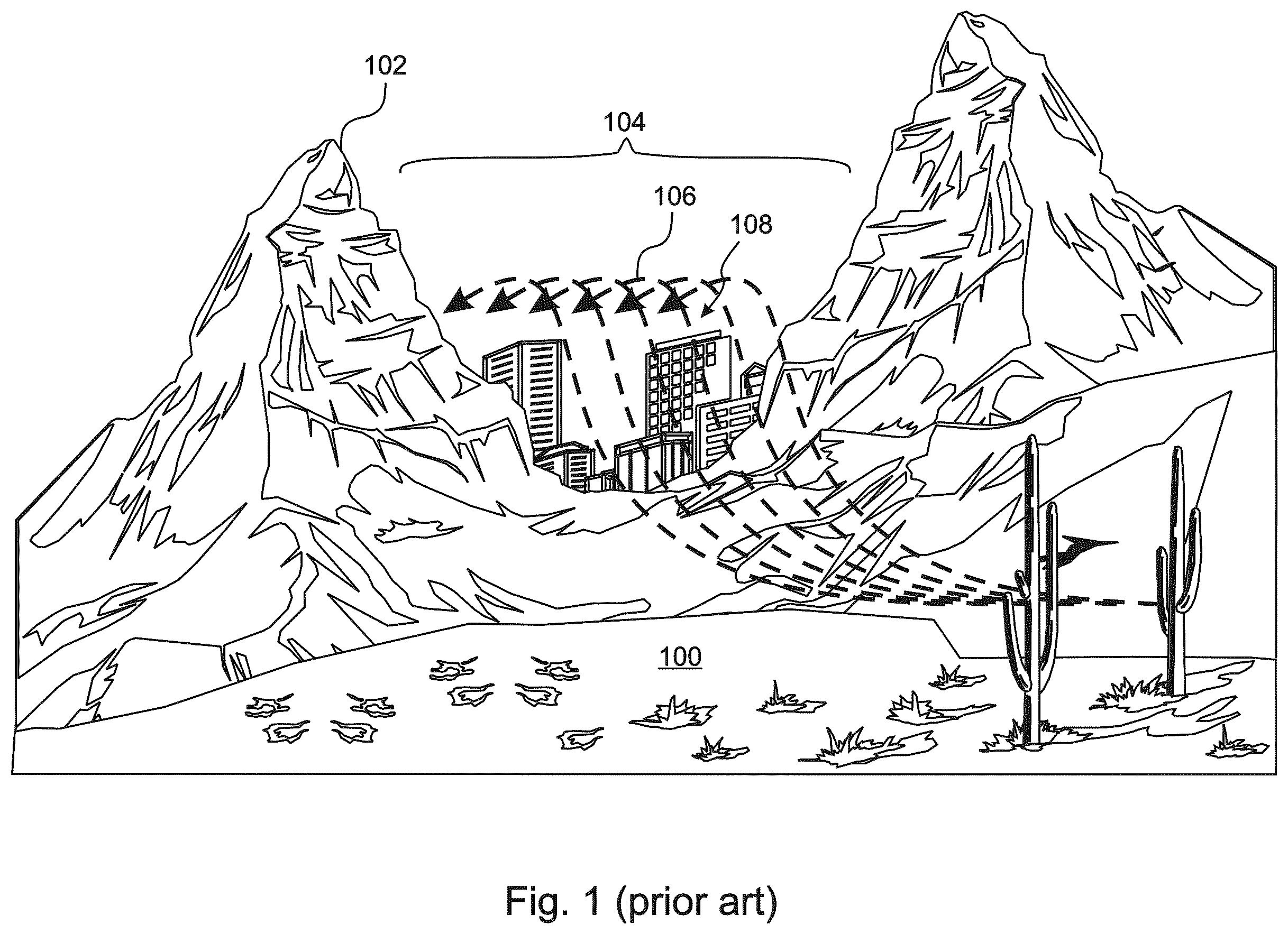 Patent US12564744 — Apparatus and method for mitigating Santa Ana wind fire hazards — Figure 1