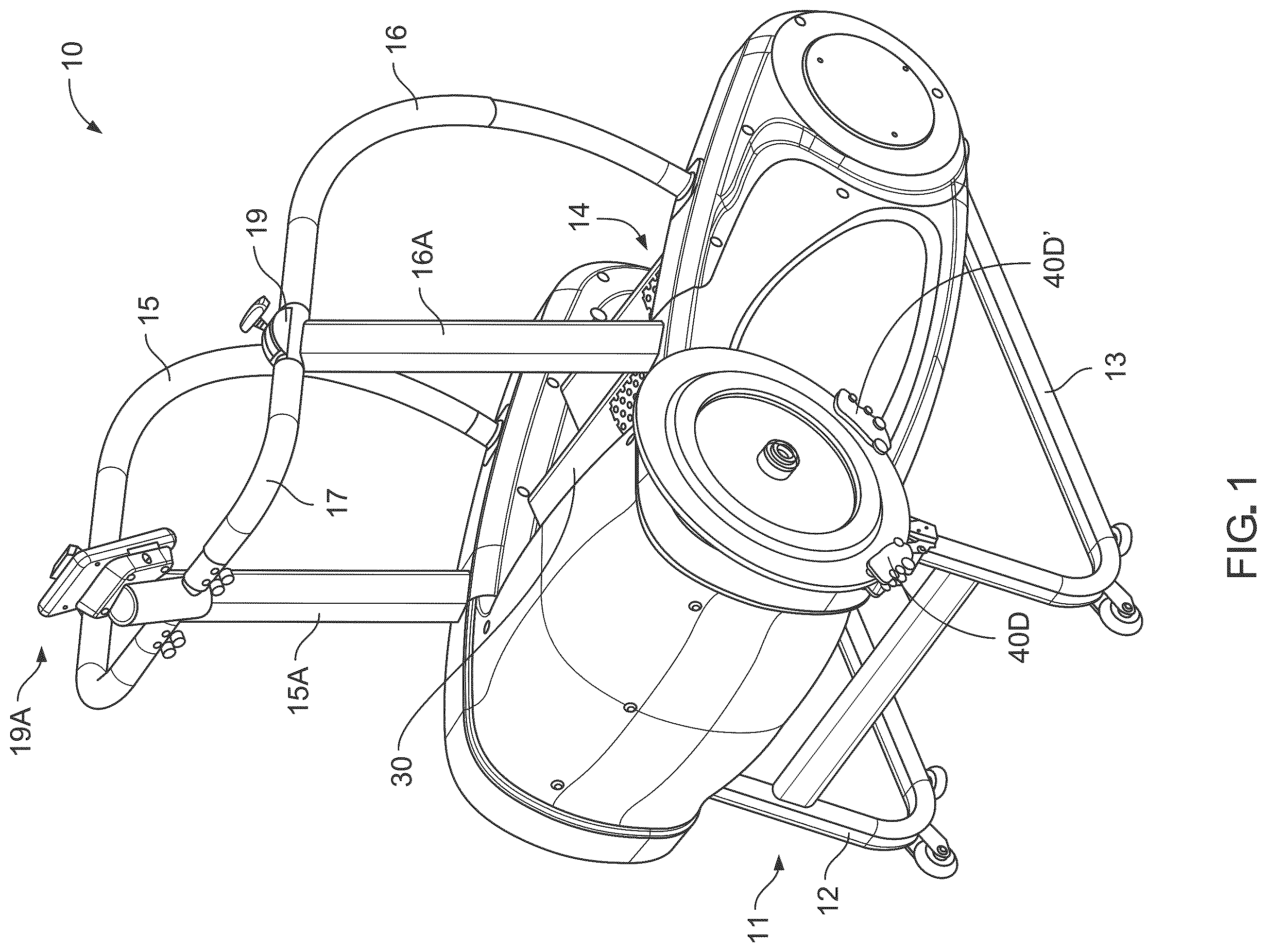 Patent US12564760 Figure 1 – Stair step exercise machine